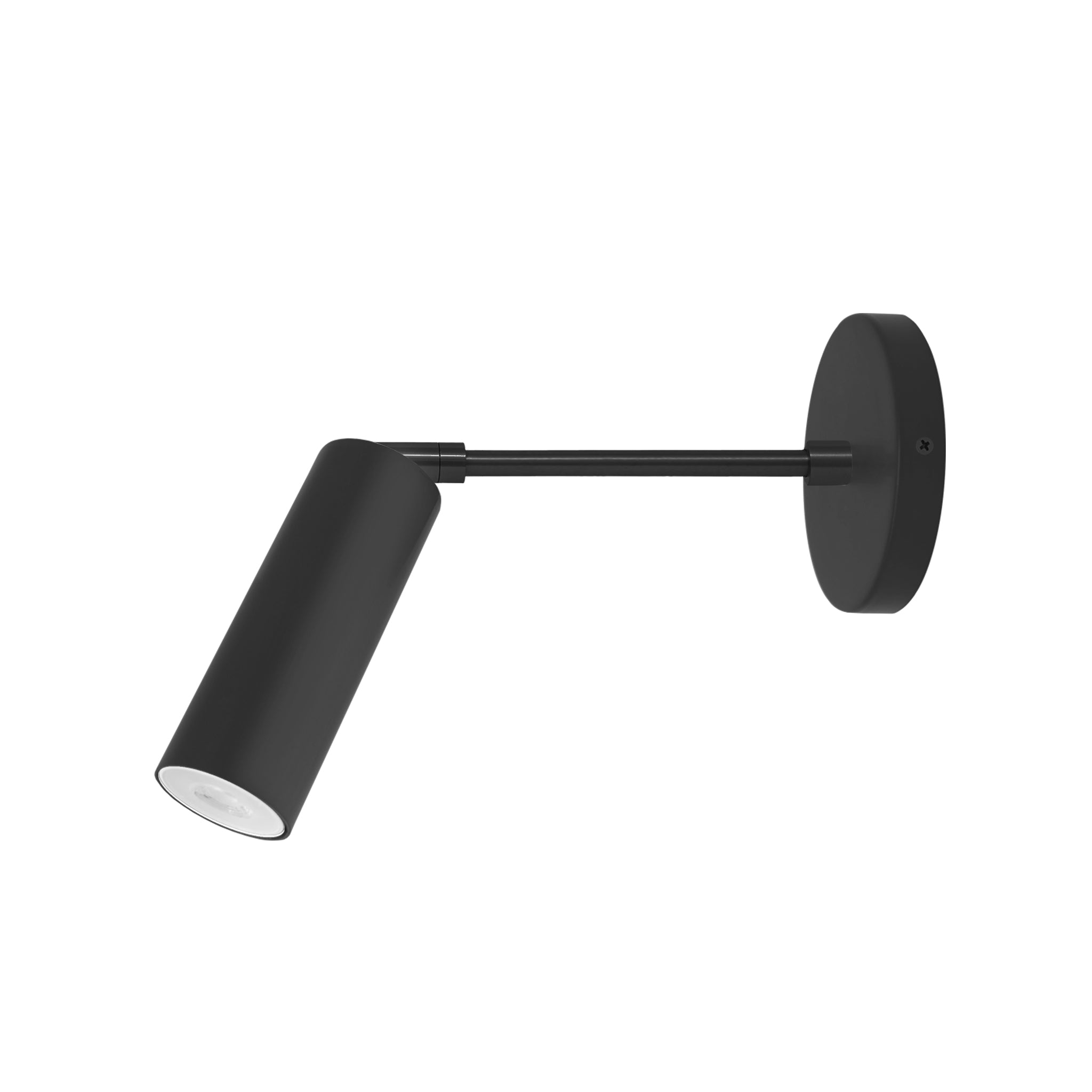 Black and black color Reader sconce 6" arm Dutton Brown lighting