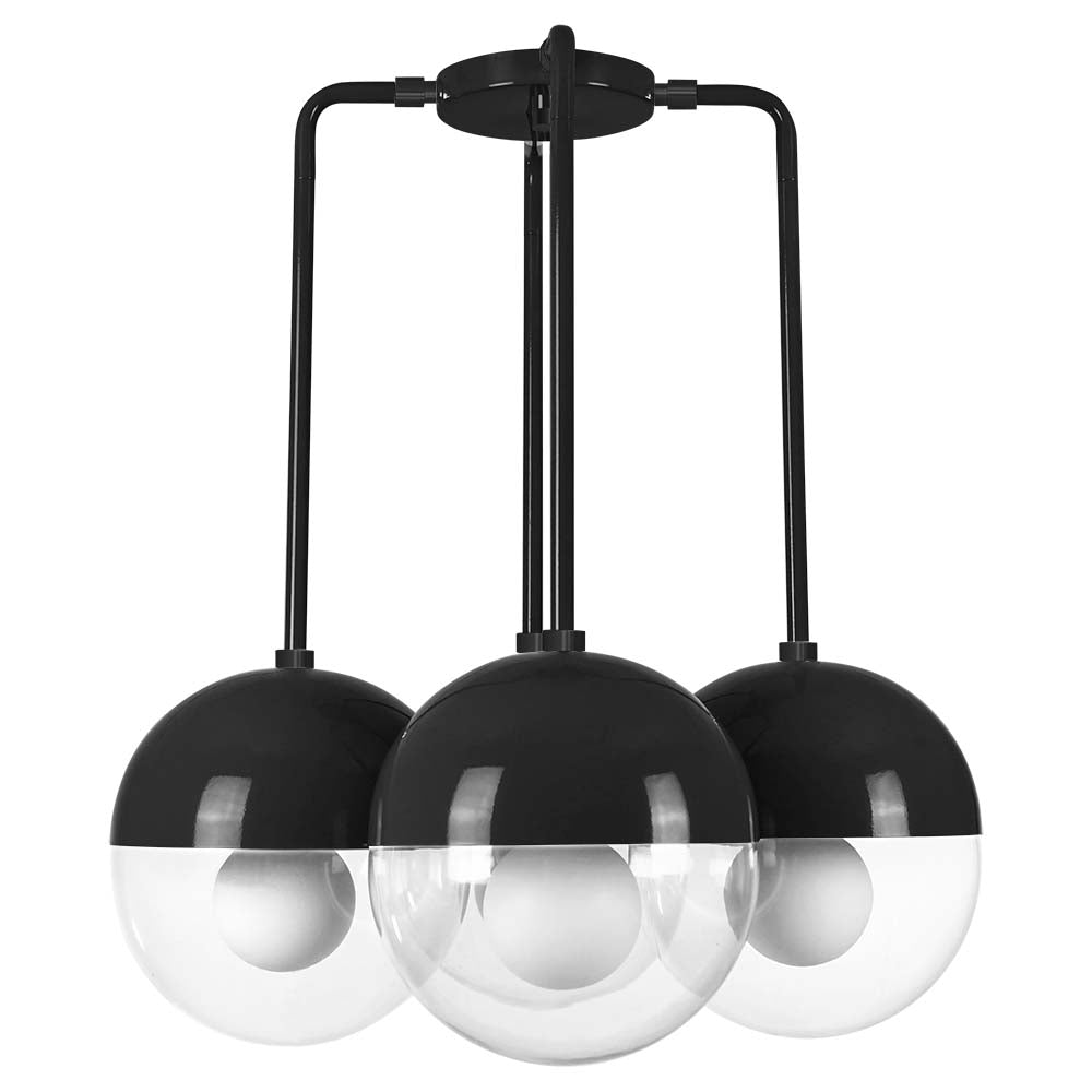 Black and black color Tetra chandelier Dutton Brown lighting