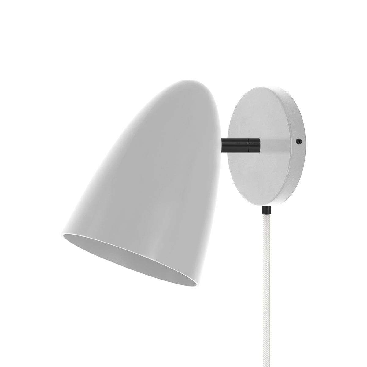 Black and chalk color Boom plug-in sconce no arm Dutton Brown lighting