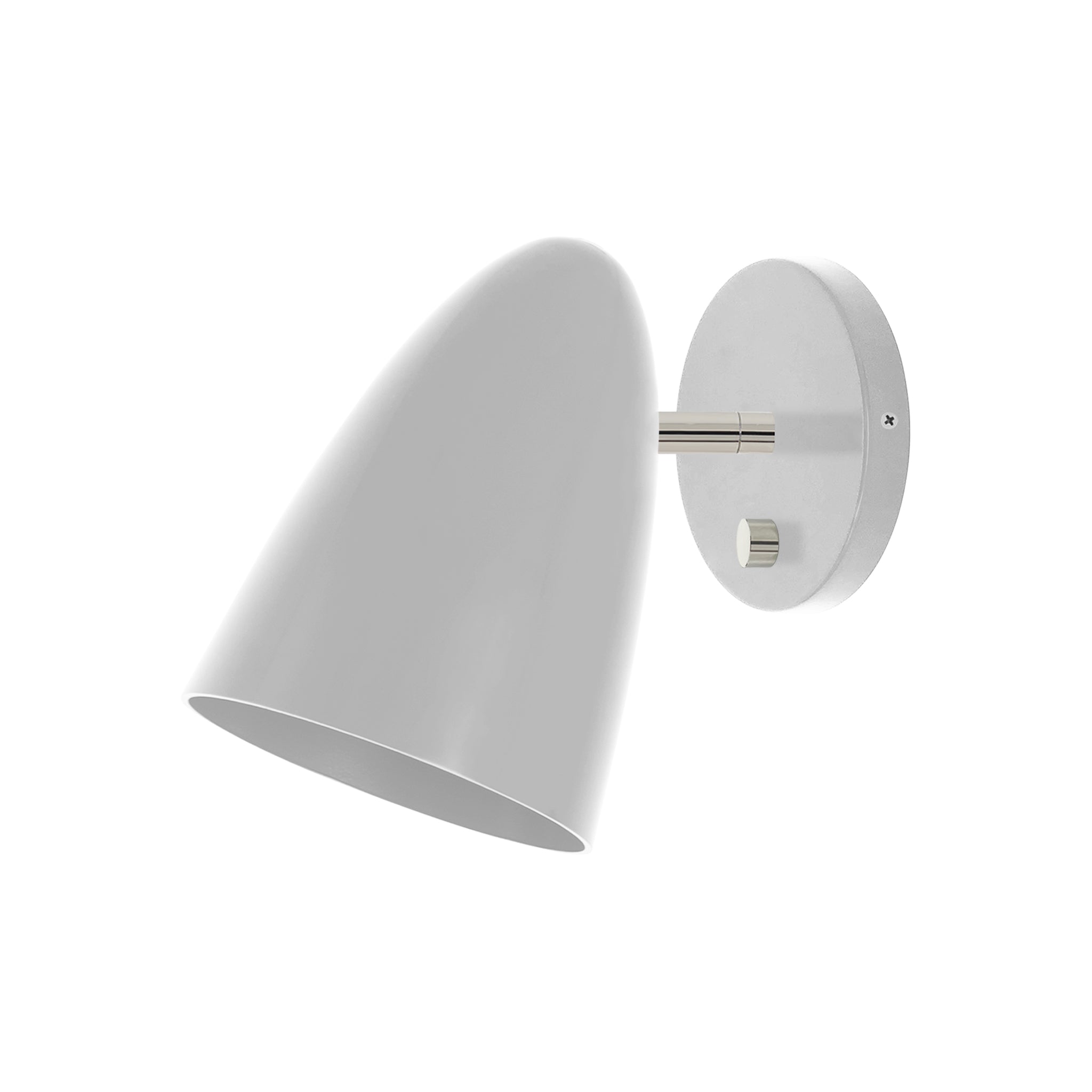 Nickel and chalk color Boom sconce no arm Dutton Brown lighting