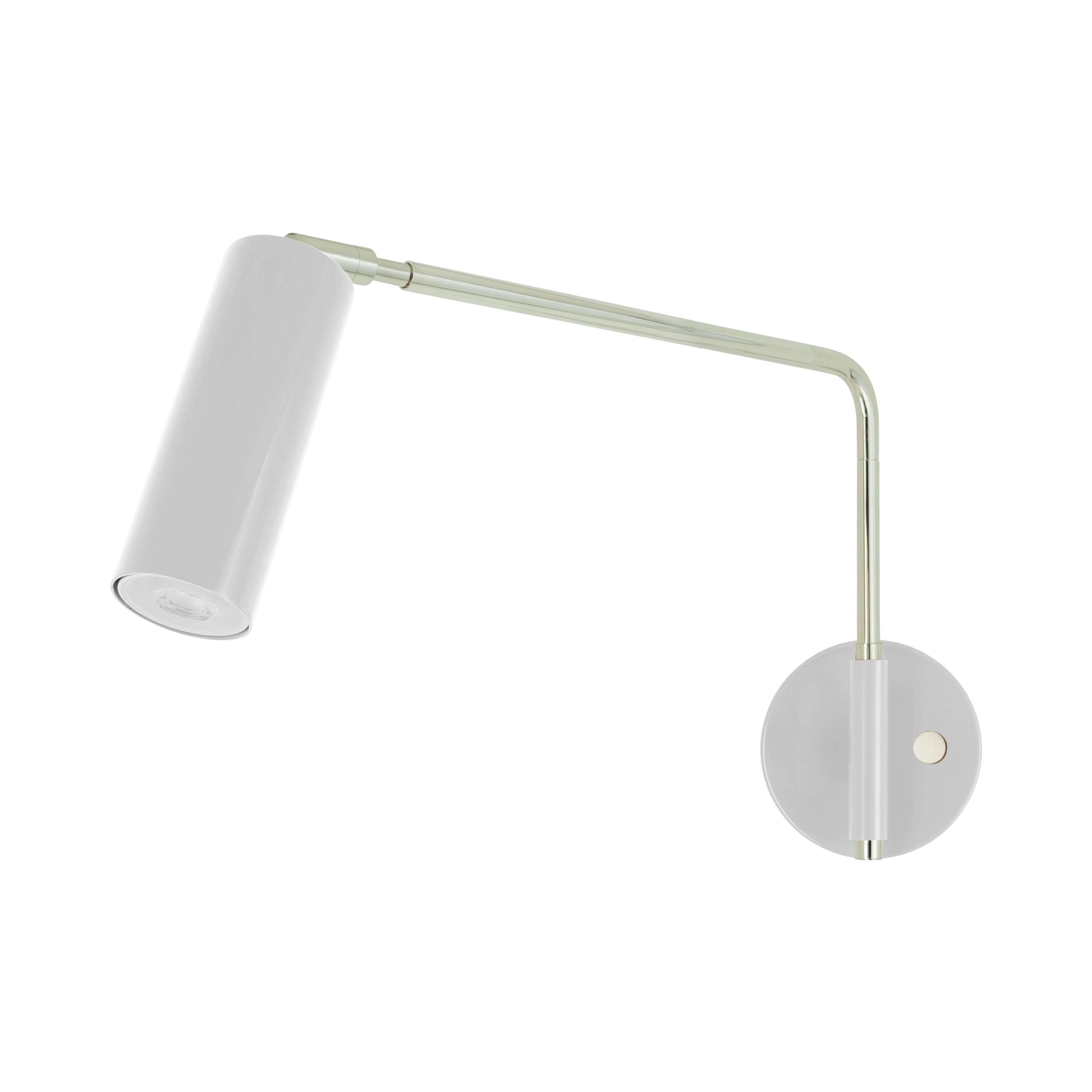 Nickel and chalk color Color Reader Swing Arm sconce Dutton Brown lighting
