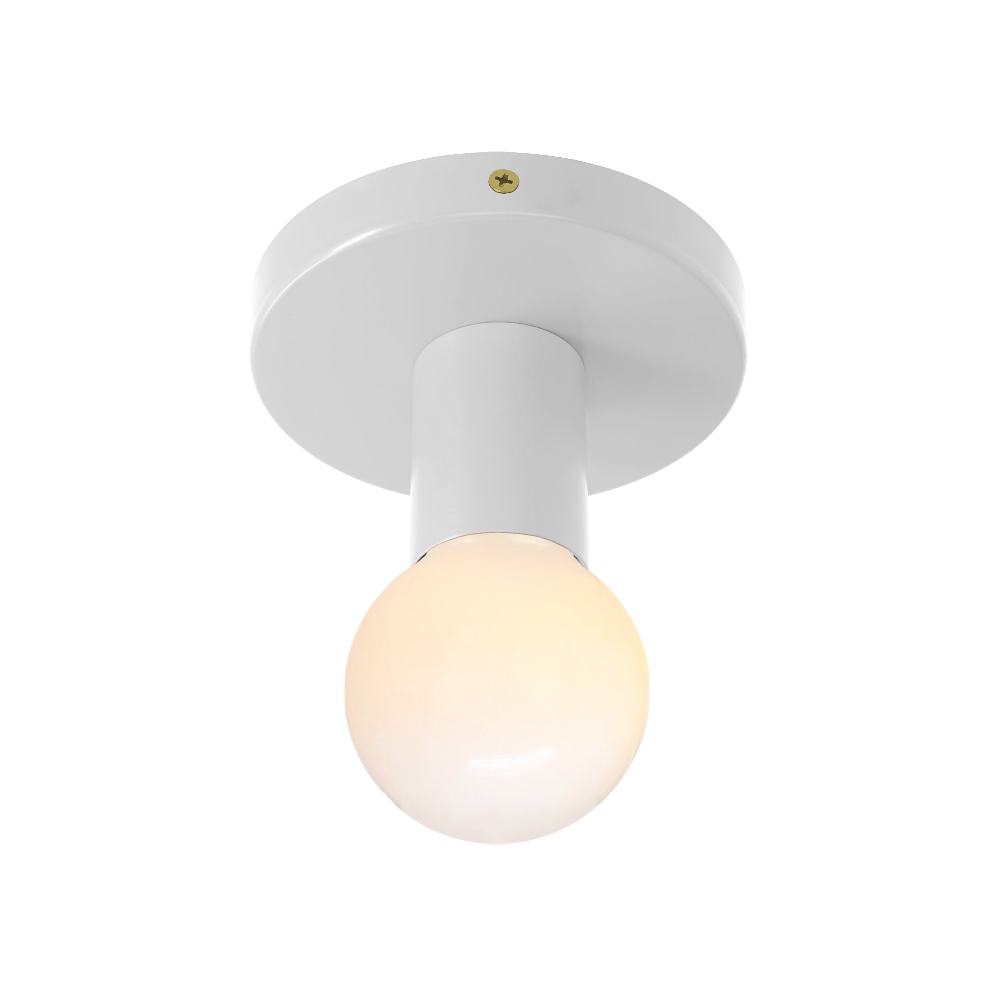 Brass and chalk color Twink flush mount Dutton Brown lighting