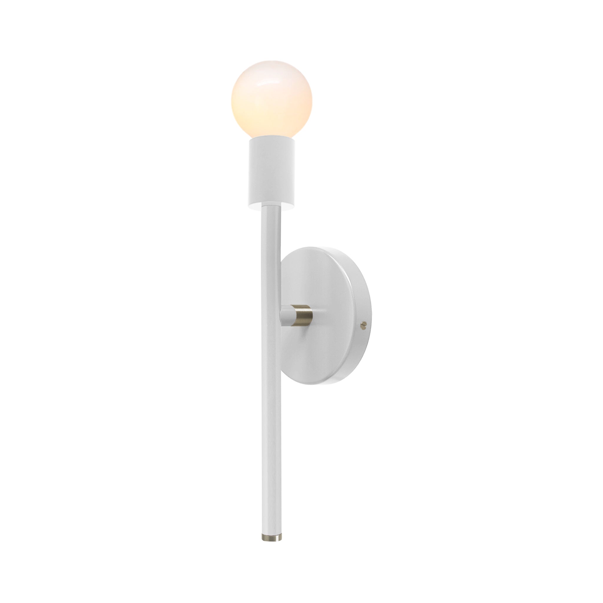 Nickel and chalk color Major sconce 15" Dutton Brown lighting