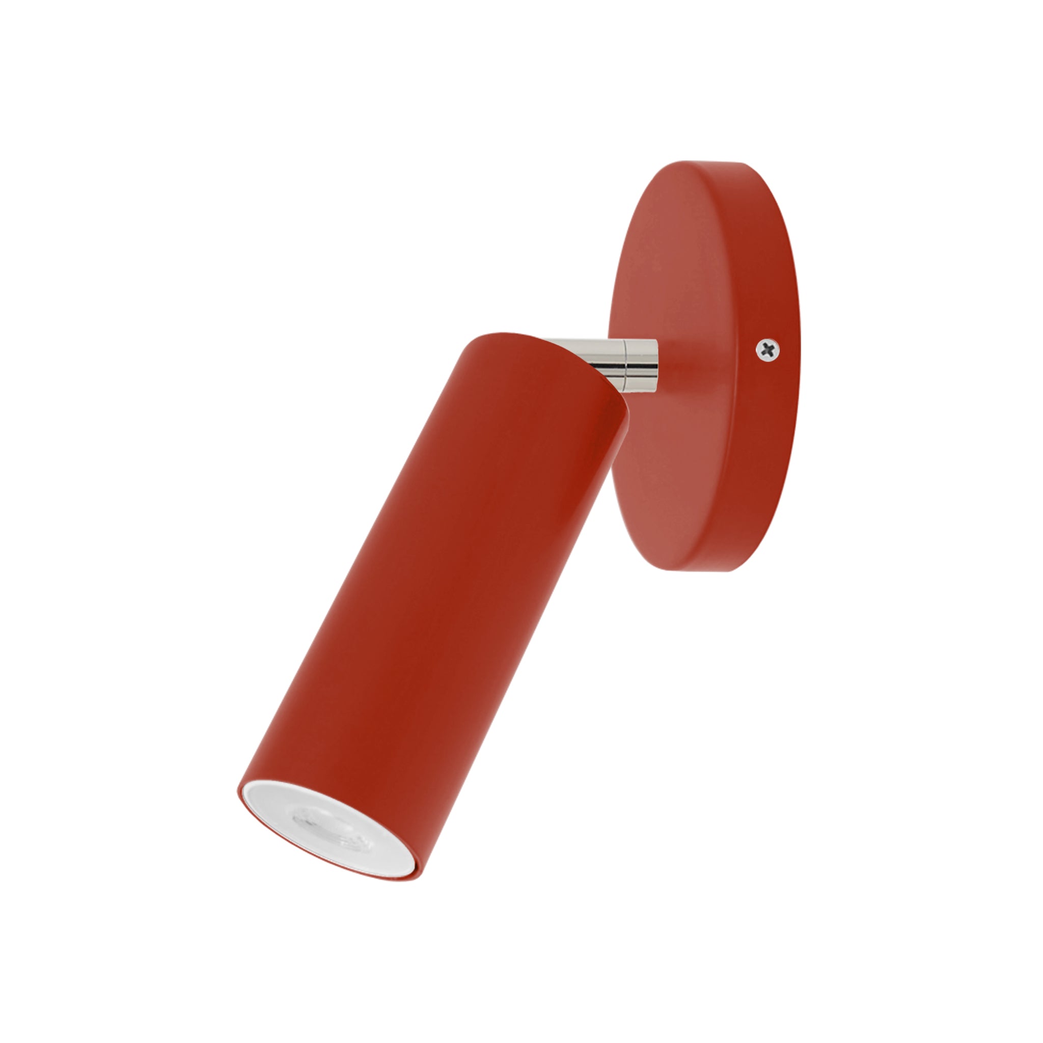 Nickel and riding hood red color Reader sconce no arm Dutton Brown lighting