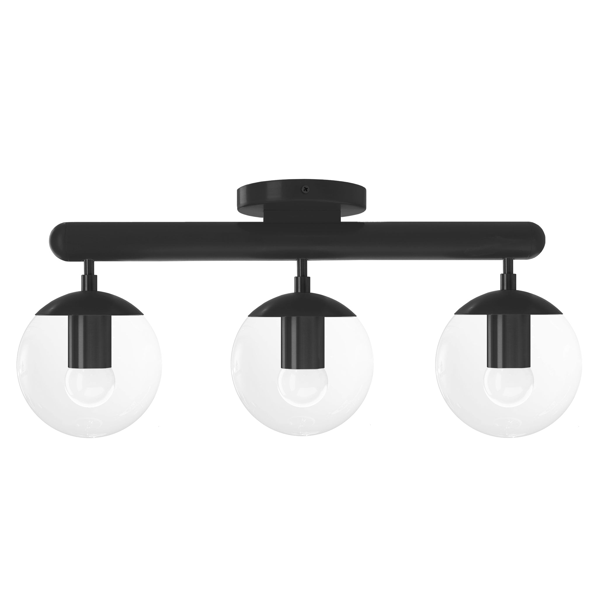 Black and black color Icon 3 flush mount Dutton Brown lighting