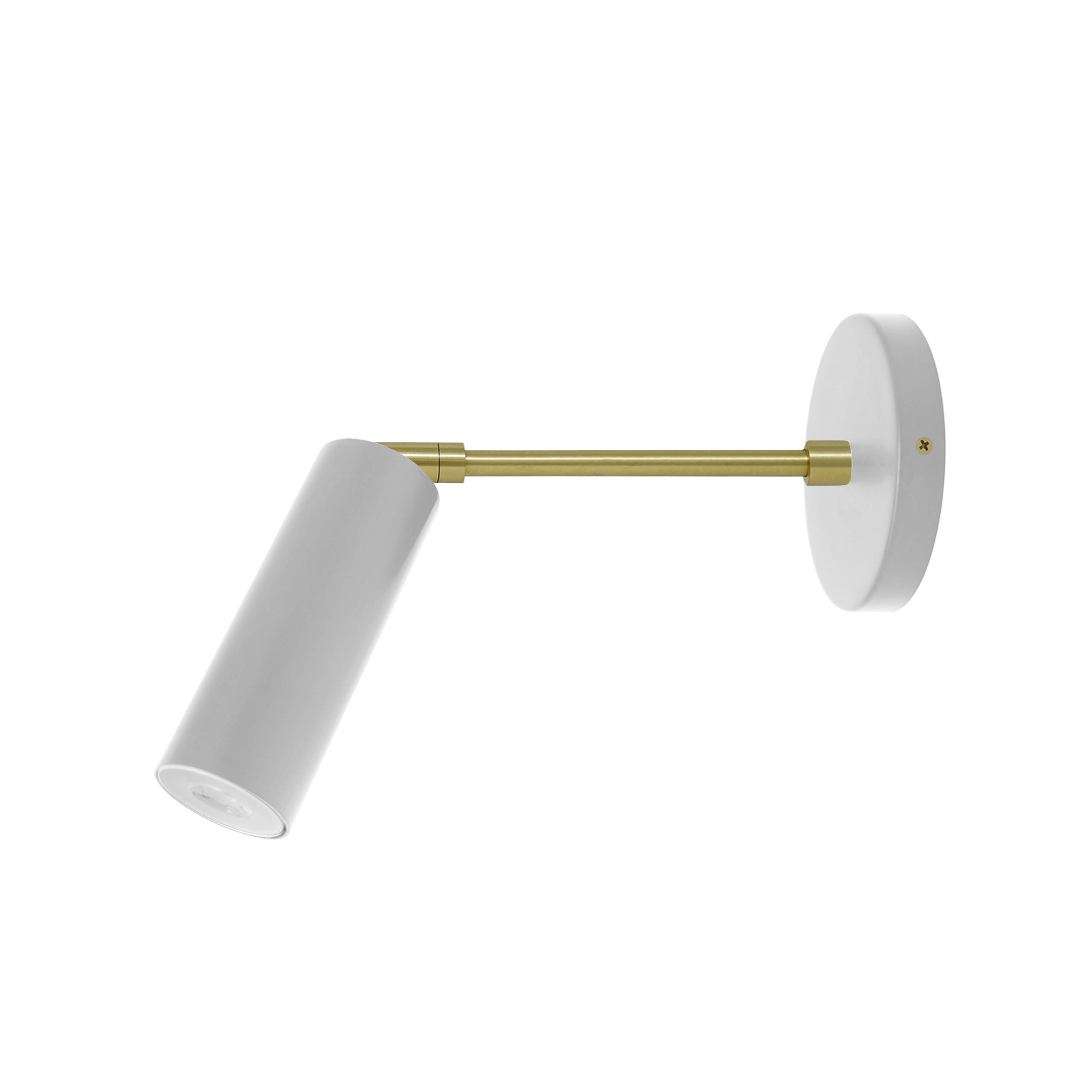 Brass and chalk color Reader sconce 6" arm Dutton Brown lighting