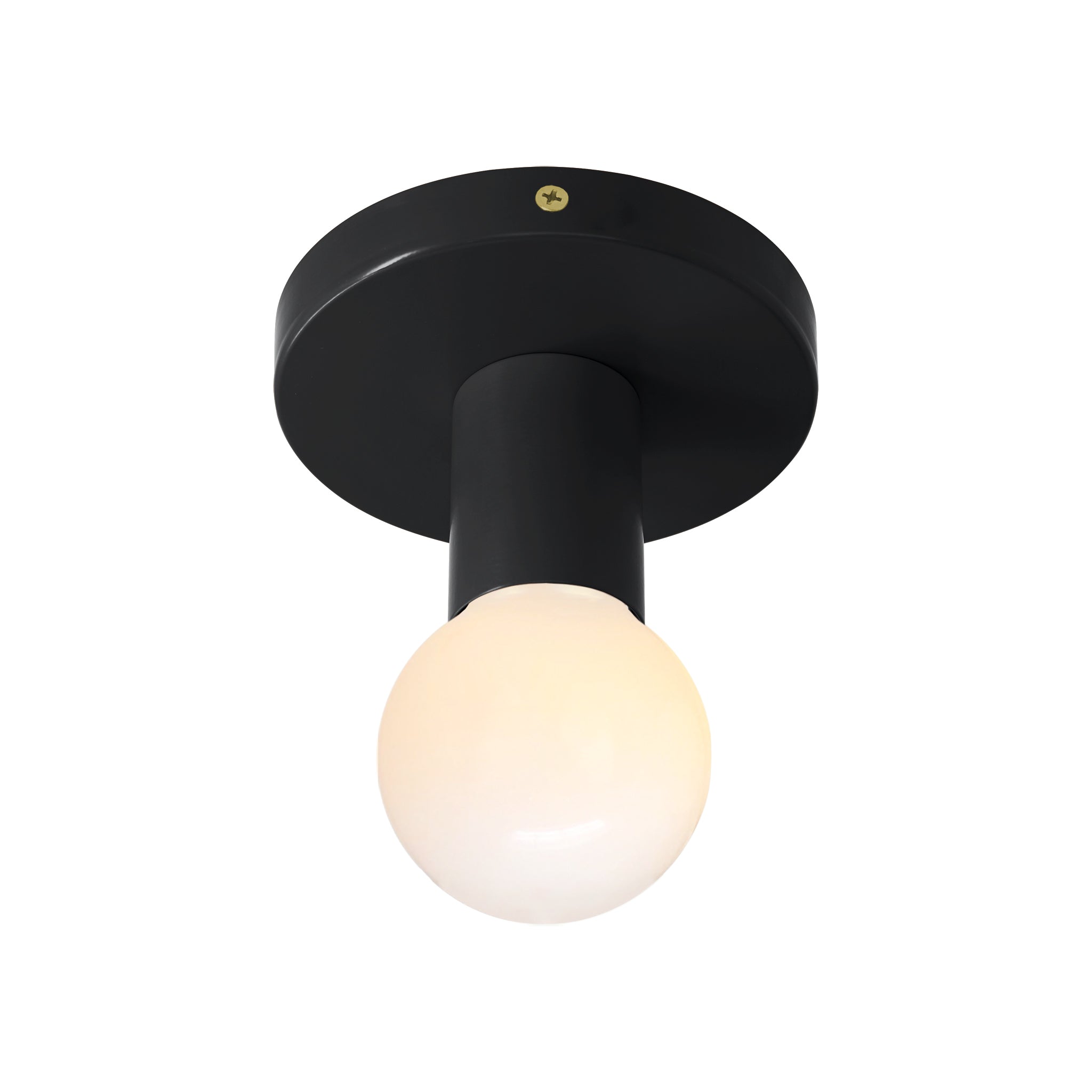 Brass and black color Twink flush mount Dutton Brown lighting