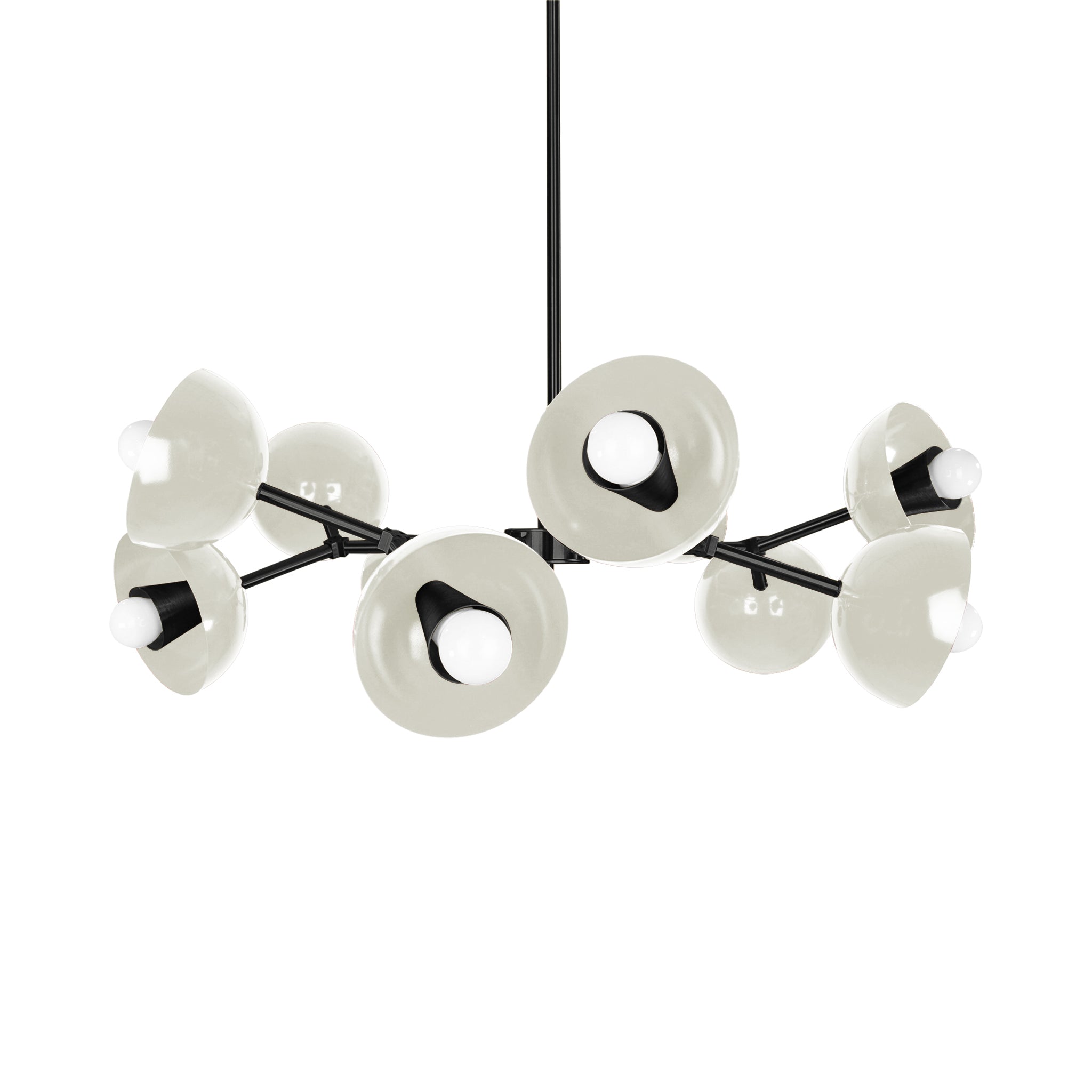 Black and bone color Alegria chandelier 30" Dutton Brown lighting