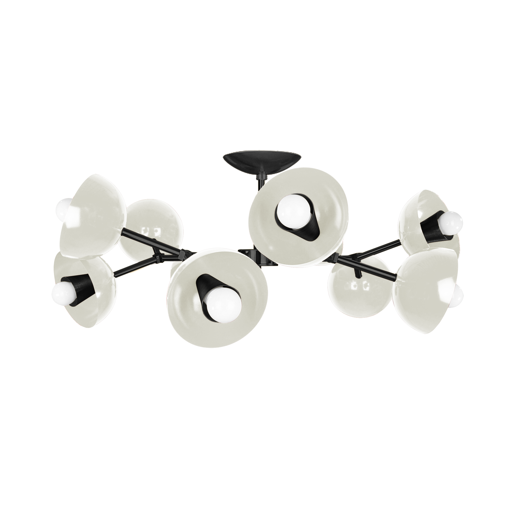 Black and bone color Alegria flush mount 30" Dutton Brown lighting