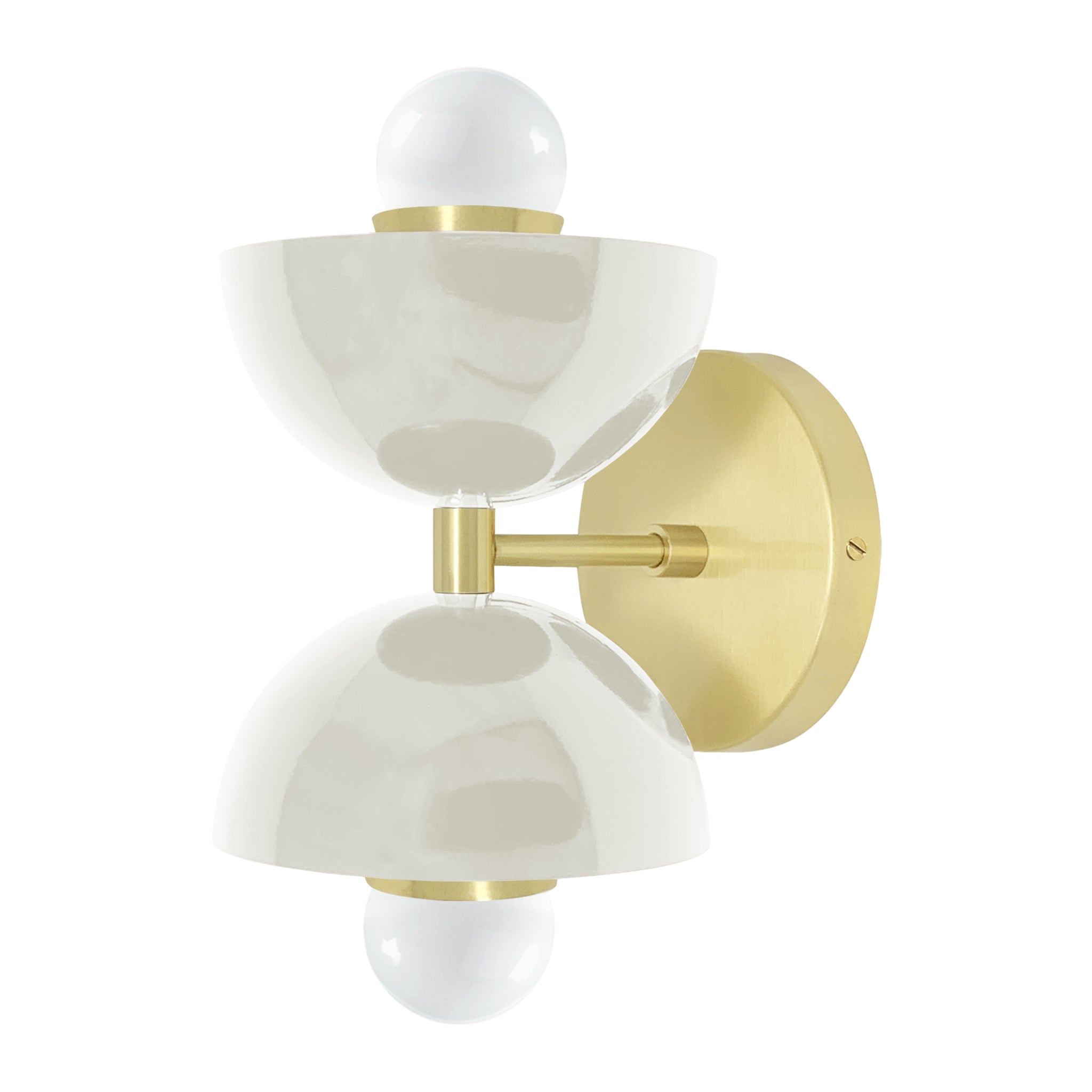 Brass and bone color Amigo sconce Dutton Brown lighting