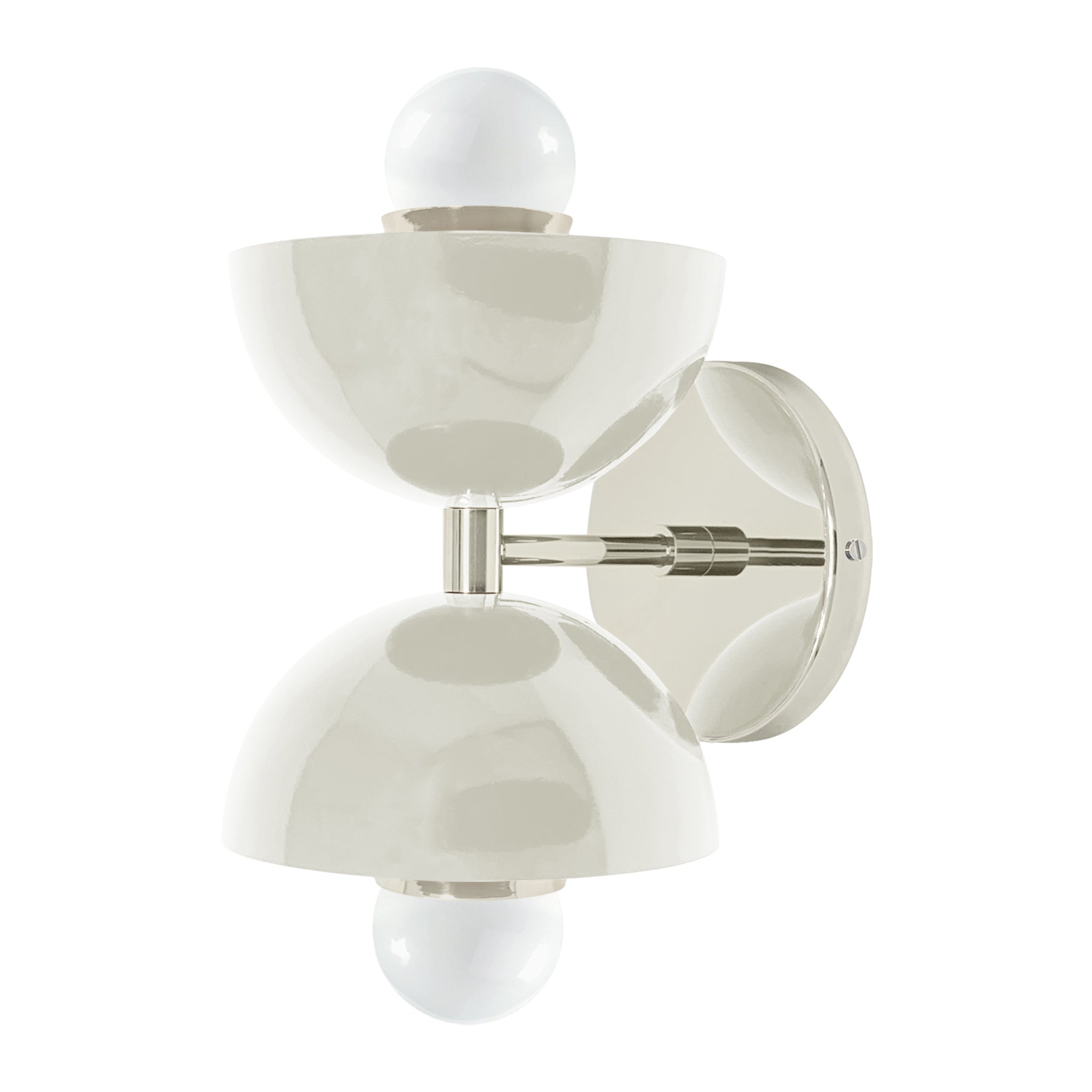 Nickel and bone color Amigo sconce Dutton Brown lighting