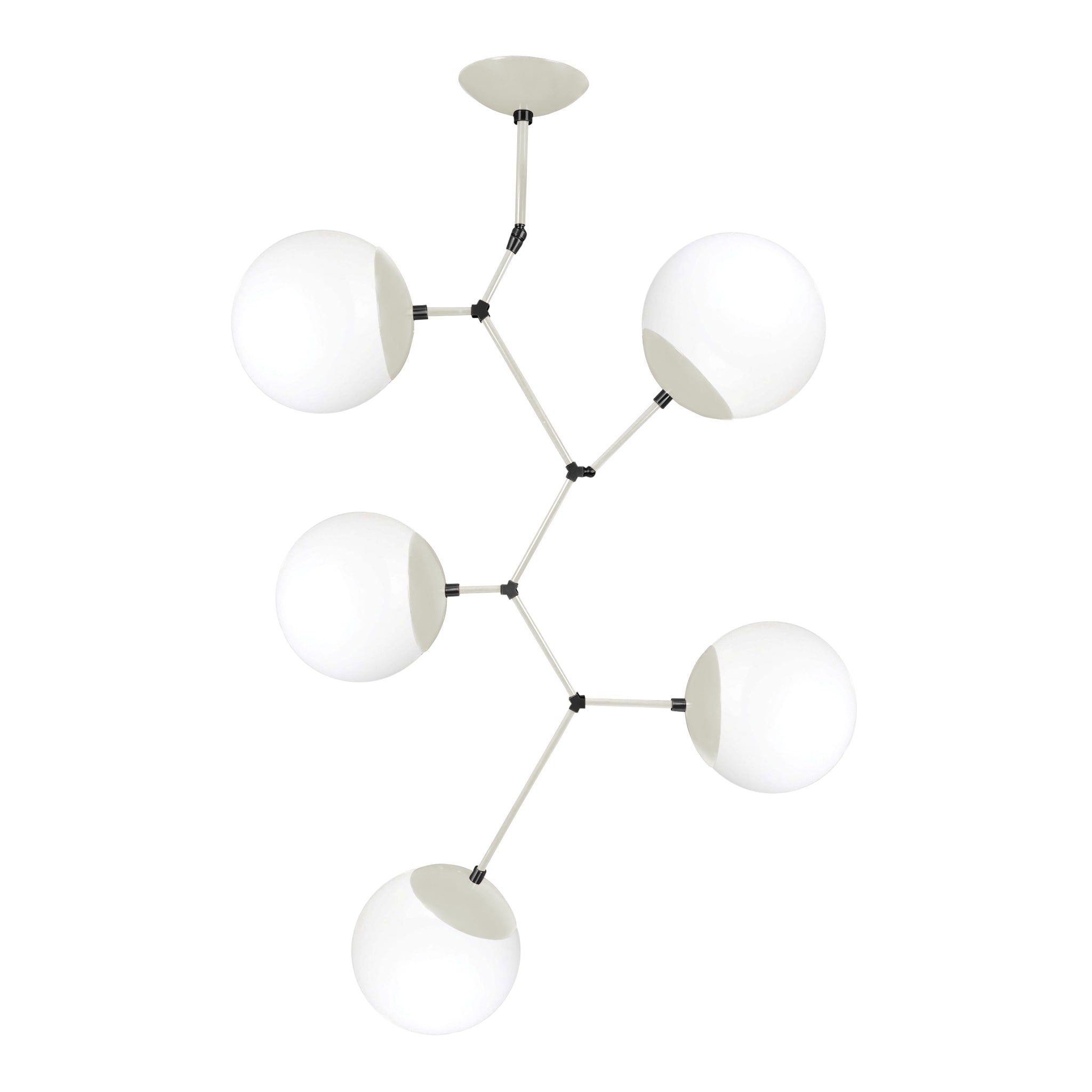 Black and bone color Astar 5 chandelier Dutton Brown lighting