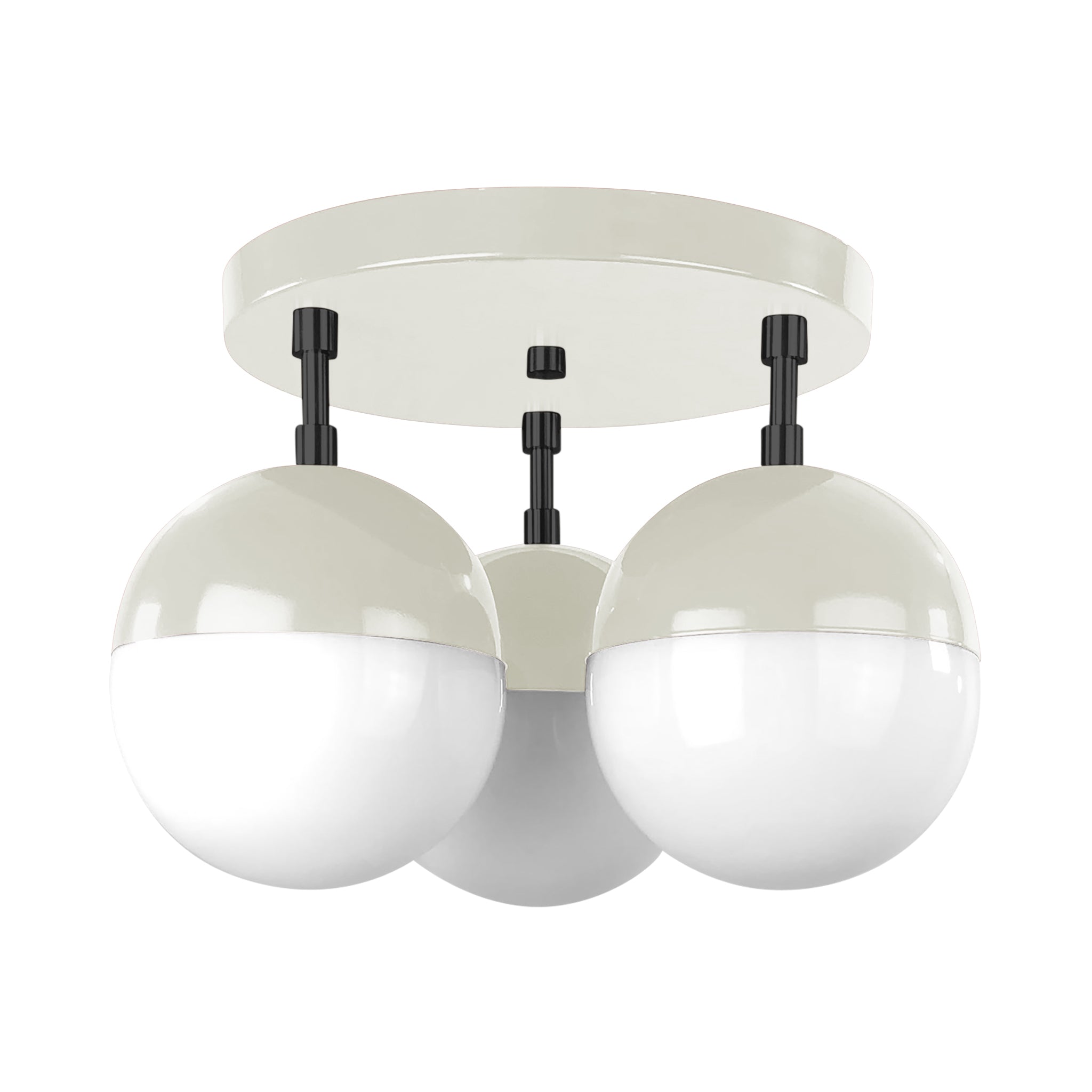 Black and bone color Ballsy flush mount Dutton Brown lighting