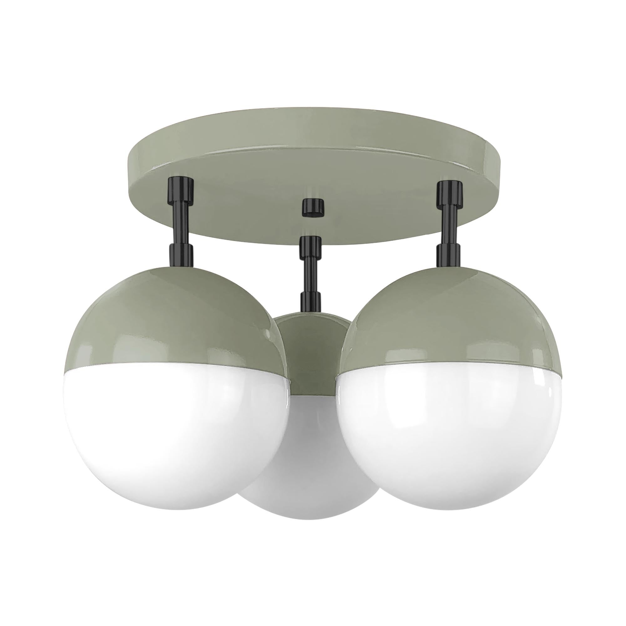 Black and spa color Ballsy flush mount Dutton Brown lighting