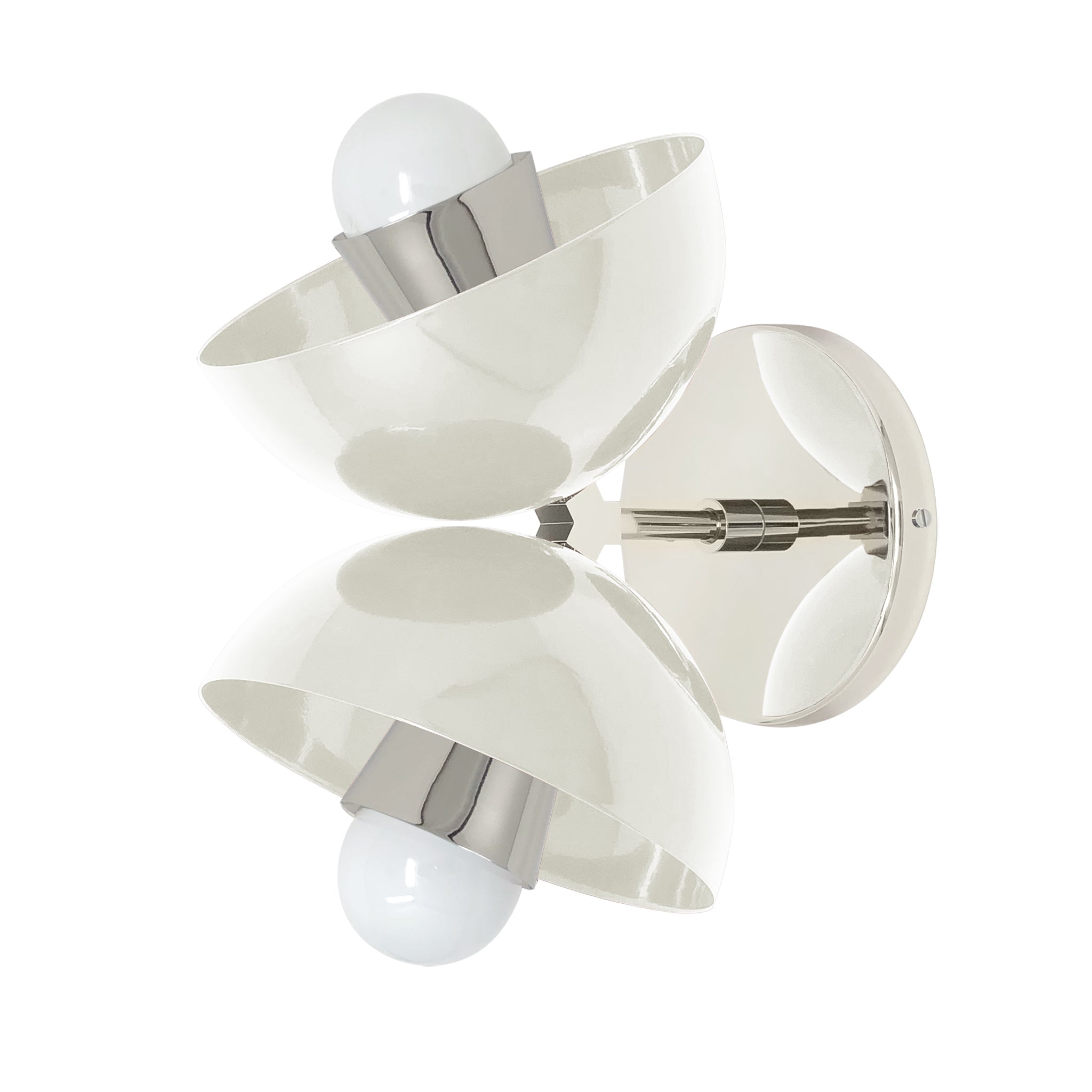 Nickel and bone color Beso sconce Dutton Brown lighting