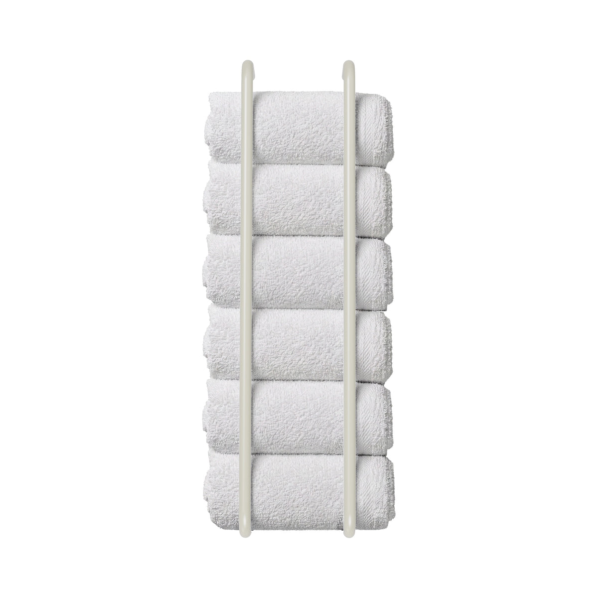 Bone color Beyond towel rack 36" Dutton Brown hardware