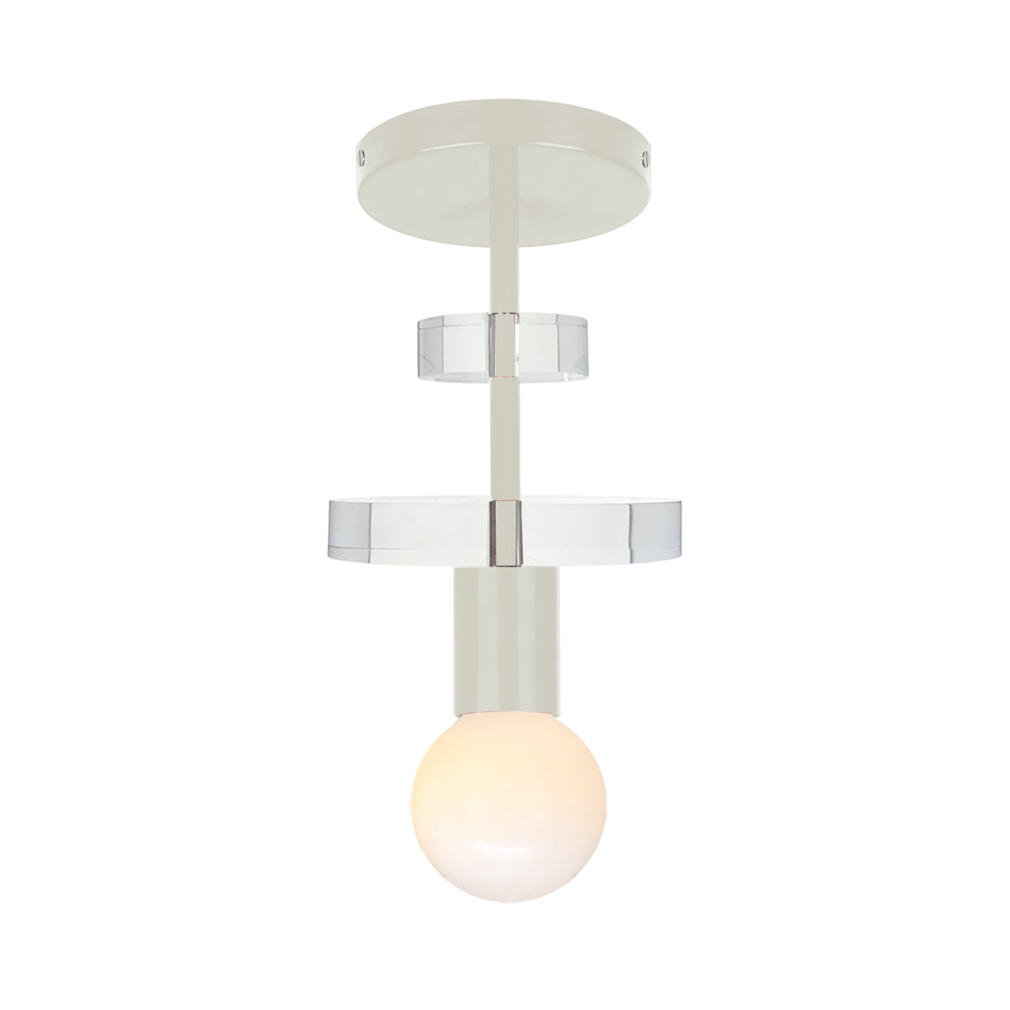 Bone color Bling flush mount Dutton Brown lighting
