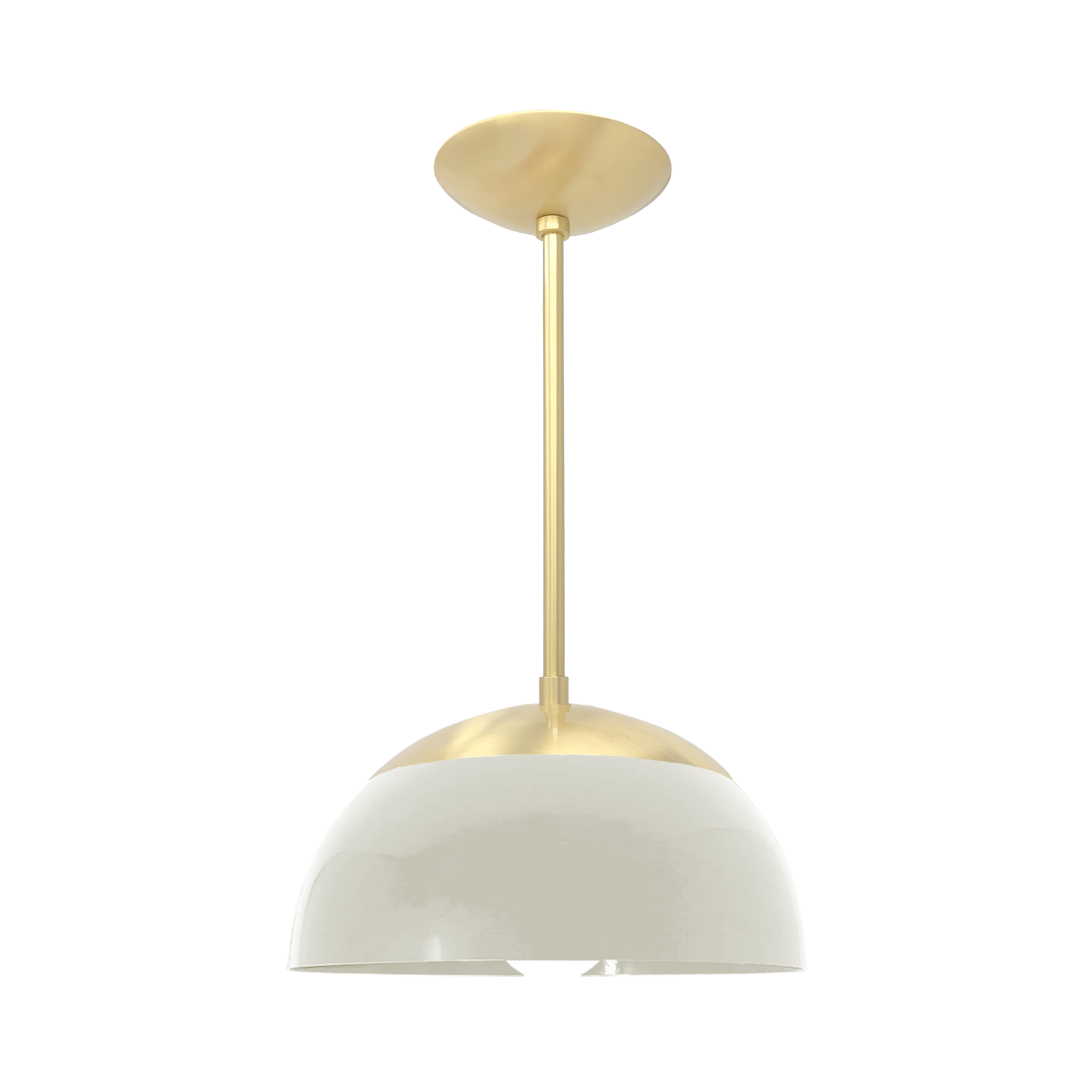 Brass and bone color Cadbury pendant 12" Dutton Brown lighting