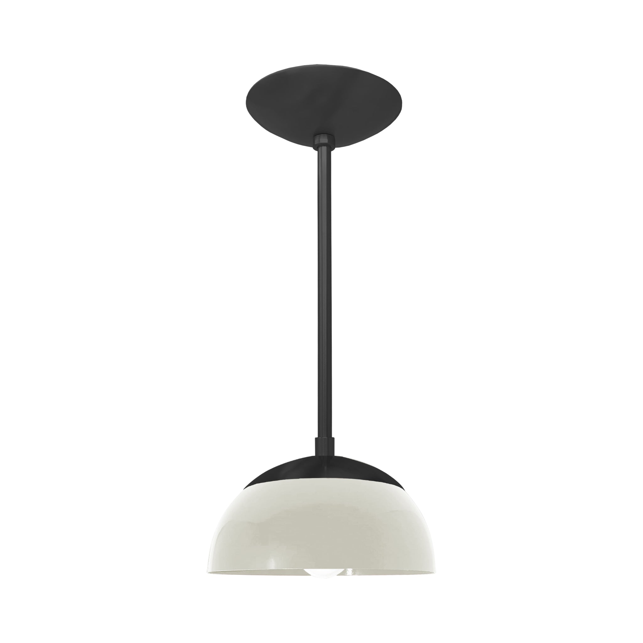 Black and bone color Cadbury pendant 8" Dutton Brown lighting