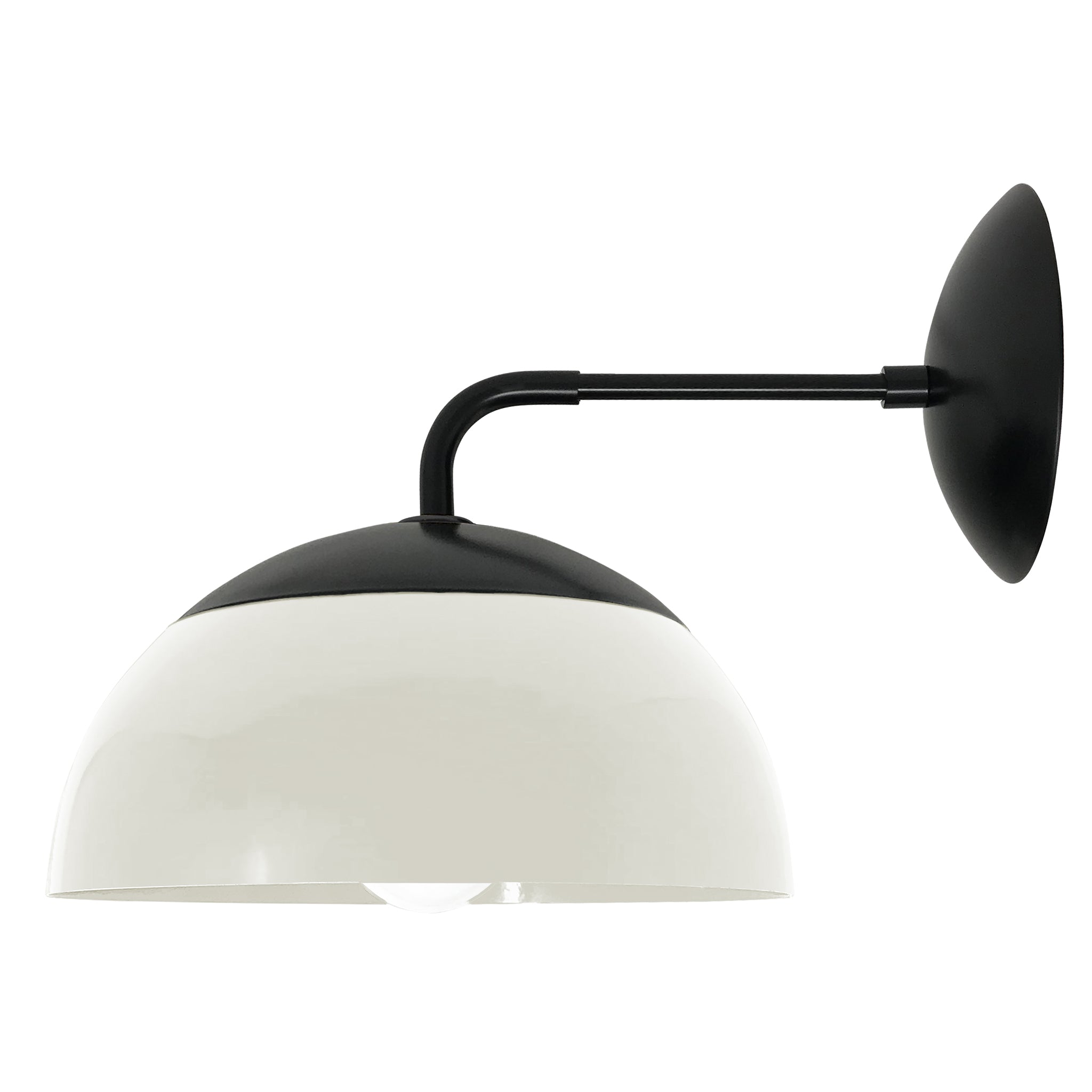 Black and bone color Cadbury sconce 8" Dutton Brown lighting
