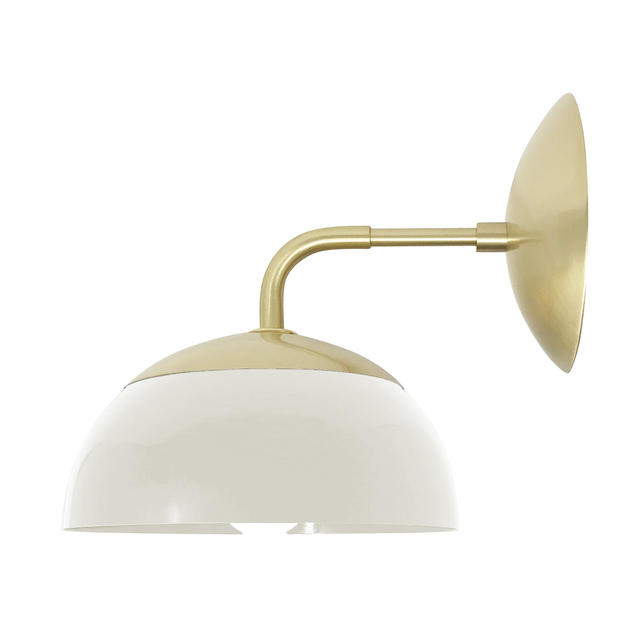 Brass and bone color Cadbury sconce 8" Dutton Brown lighting