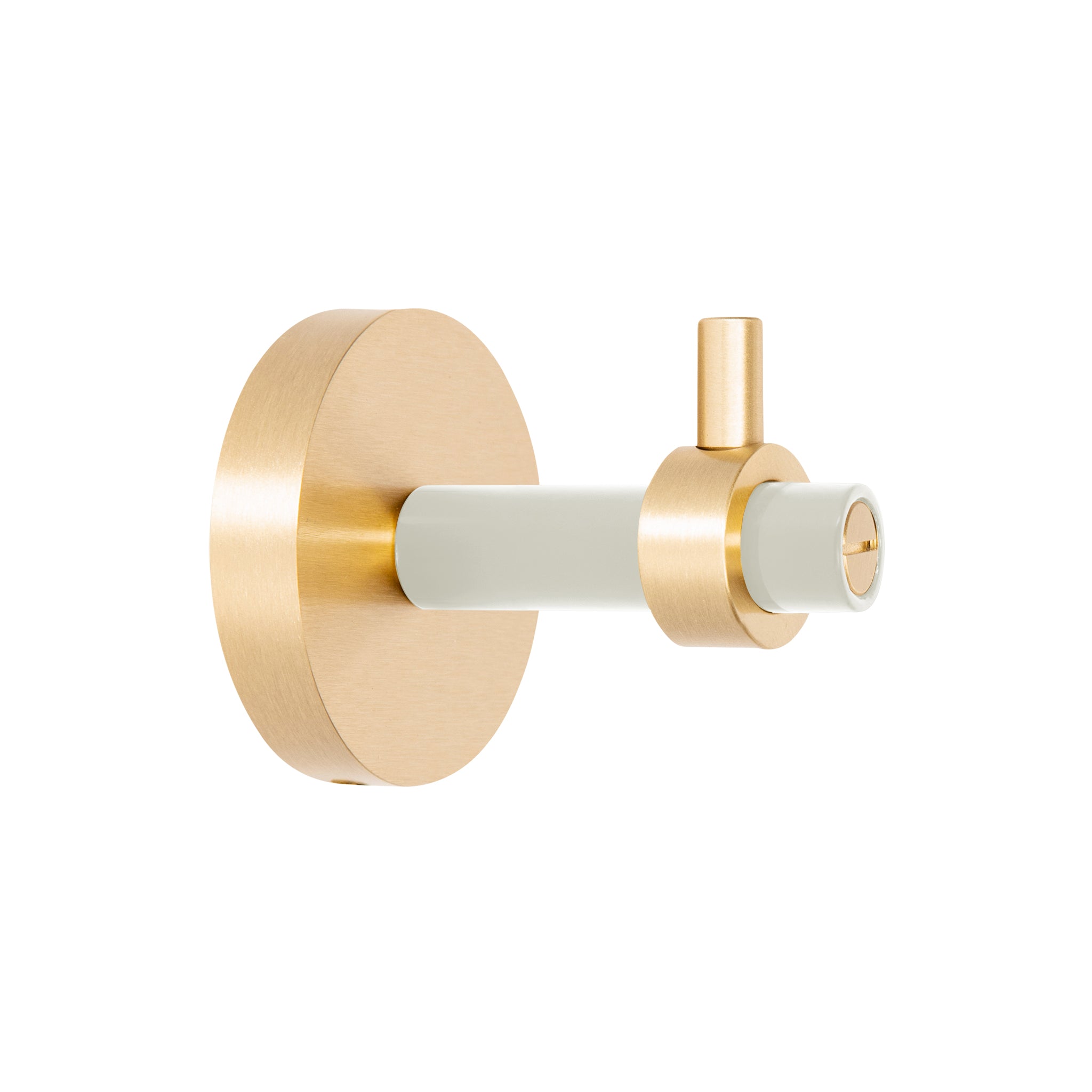 Brass and bone color Caliber hook Dutton Brown hardware