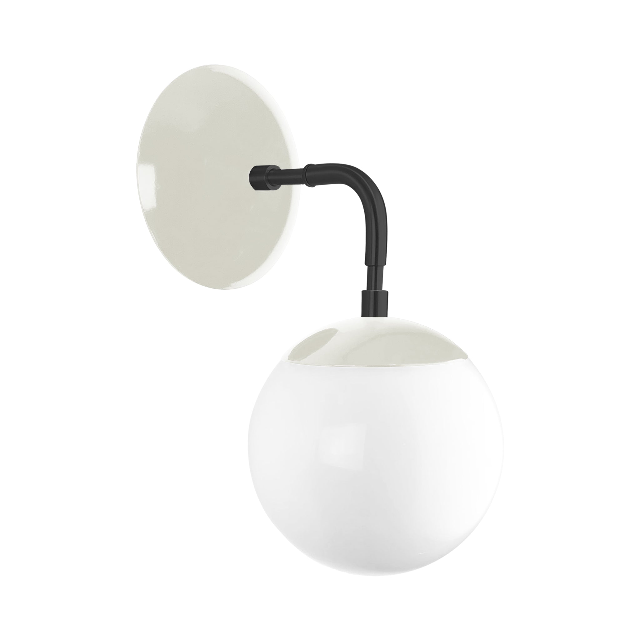 Black and bone color Cap sconce 6" Dutton Brown lighting
