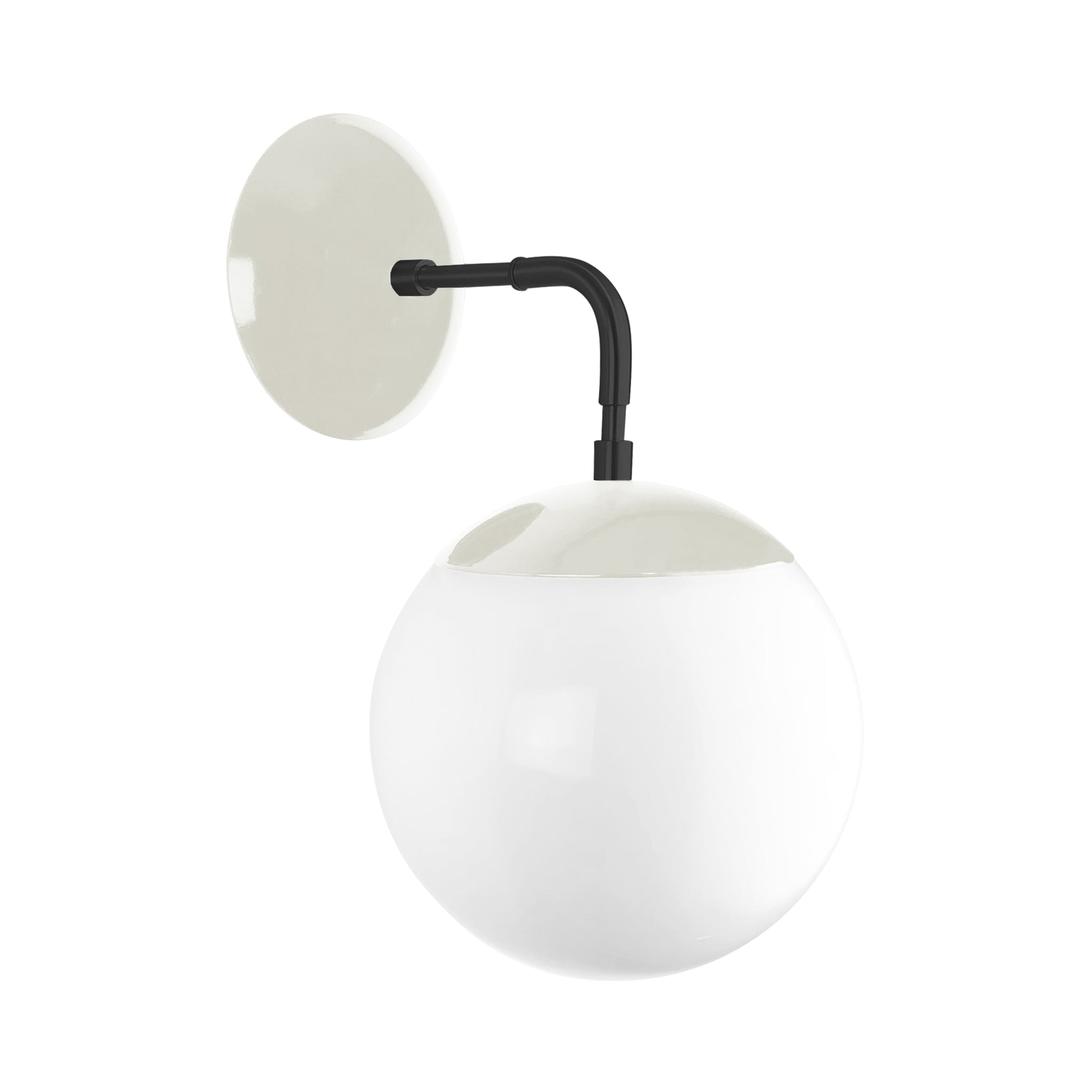 Black and bone color Cap sconce 8" Dutton Brown lighting