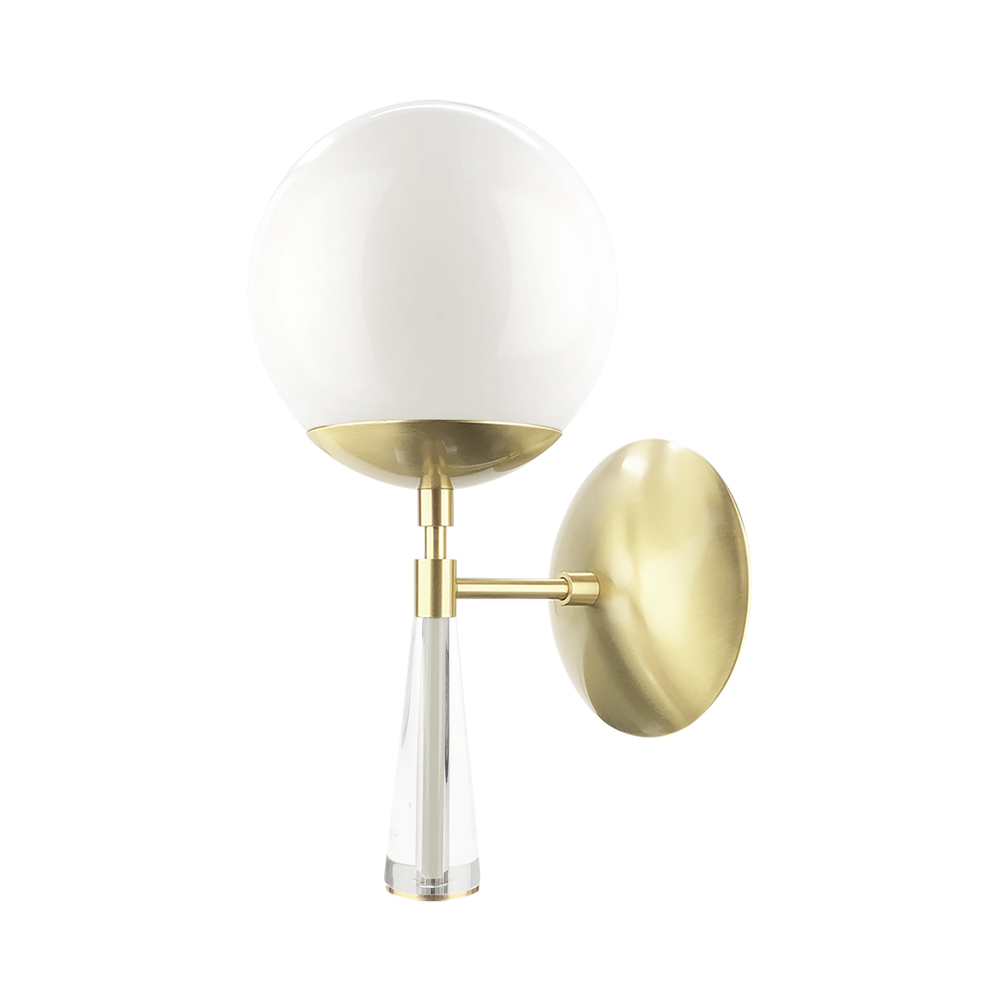 Brass and bone color Carrera sconce Dutton Brown lighting