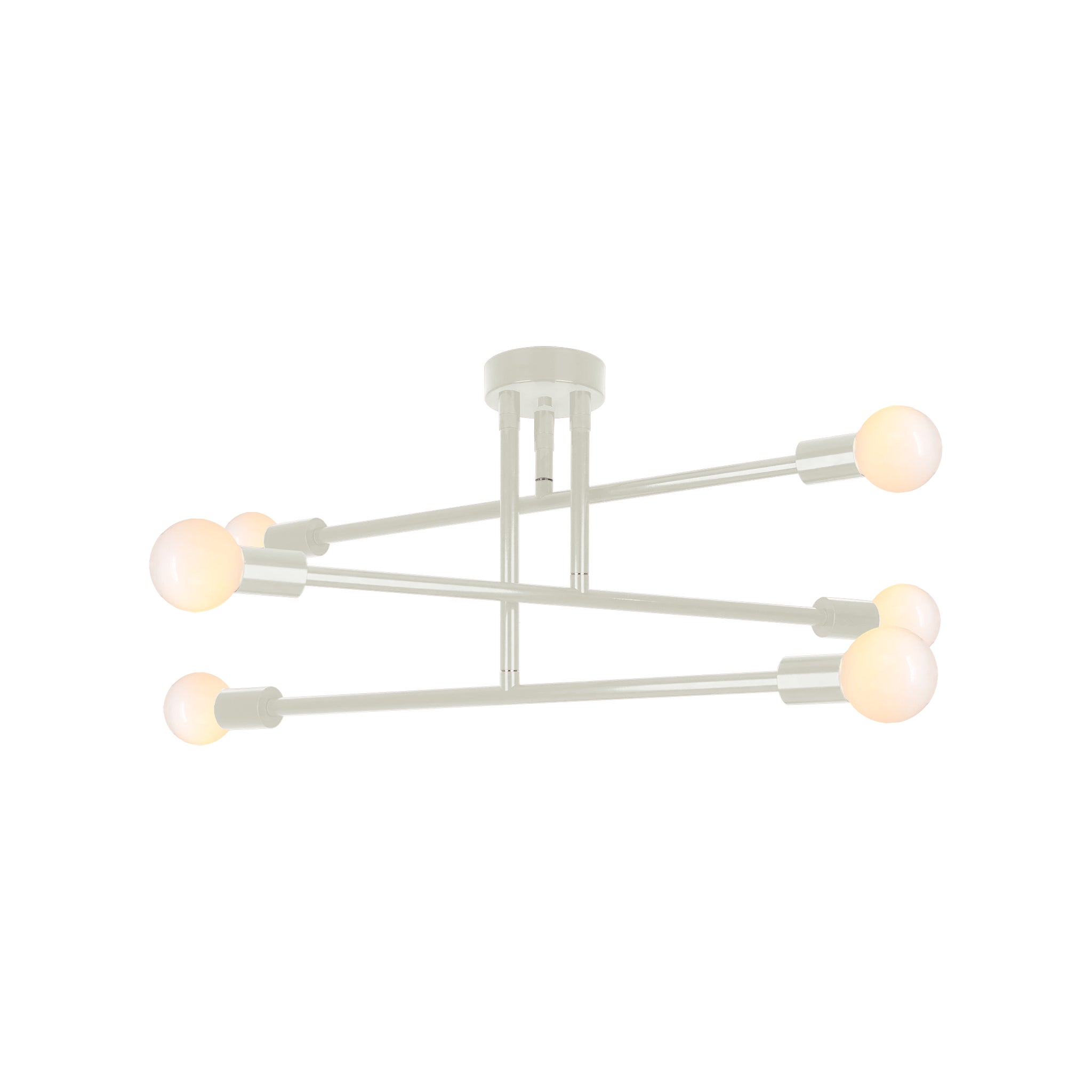 Bone color Commander flush mount 29" Dutton Brown lighting
