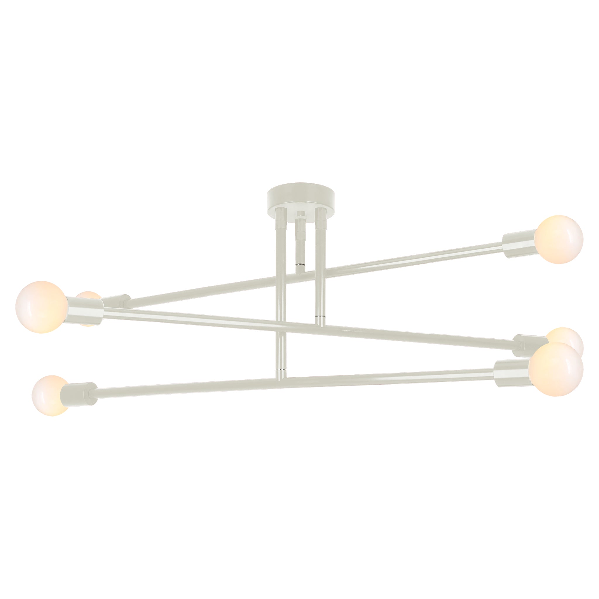 Bone color Commander flush mount 47" Dutton Brown lighting