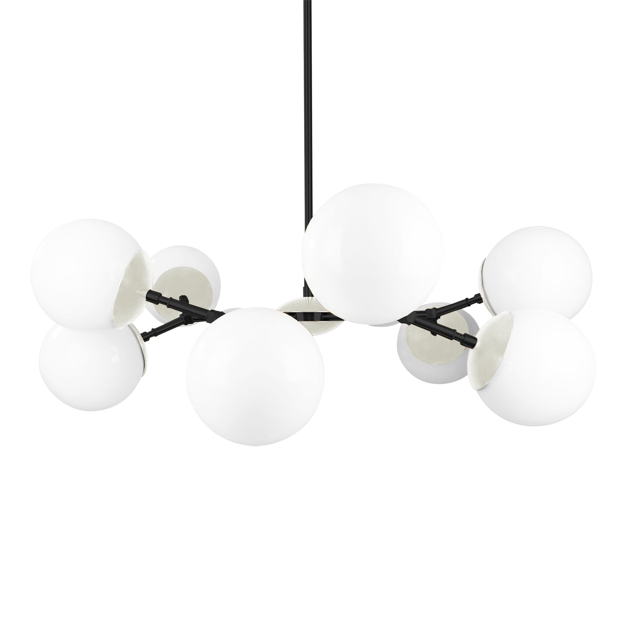 Black and bone color Crown chandelier 32" Dutton Brown lighting