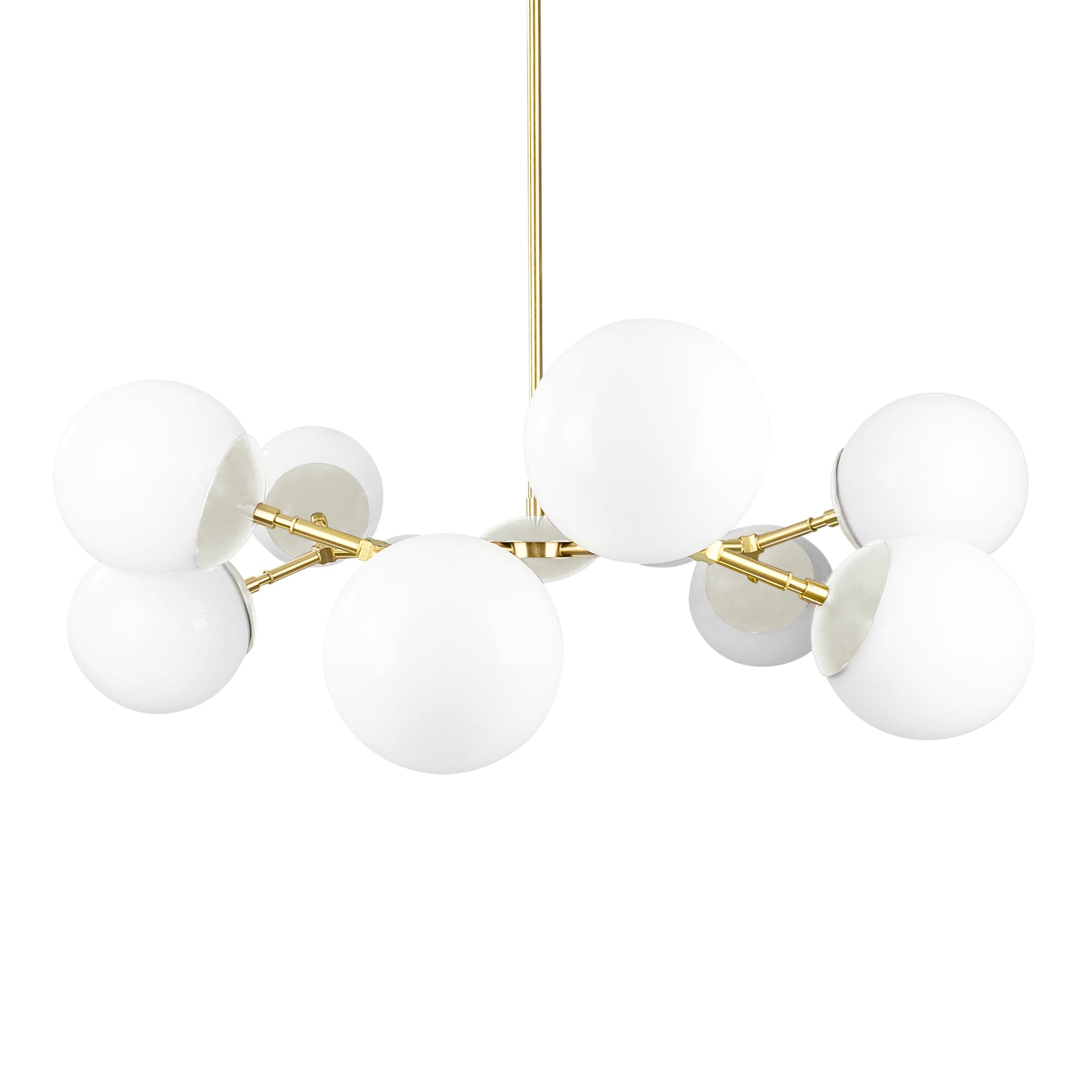 Brass and bone color Crown chandelier 32" Dutton Brown lighting