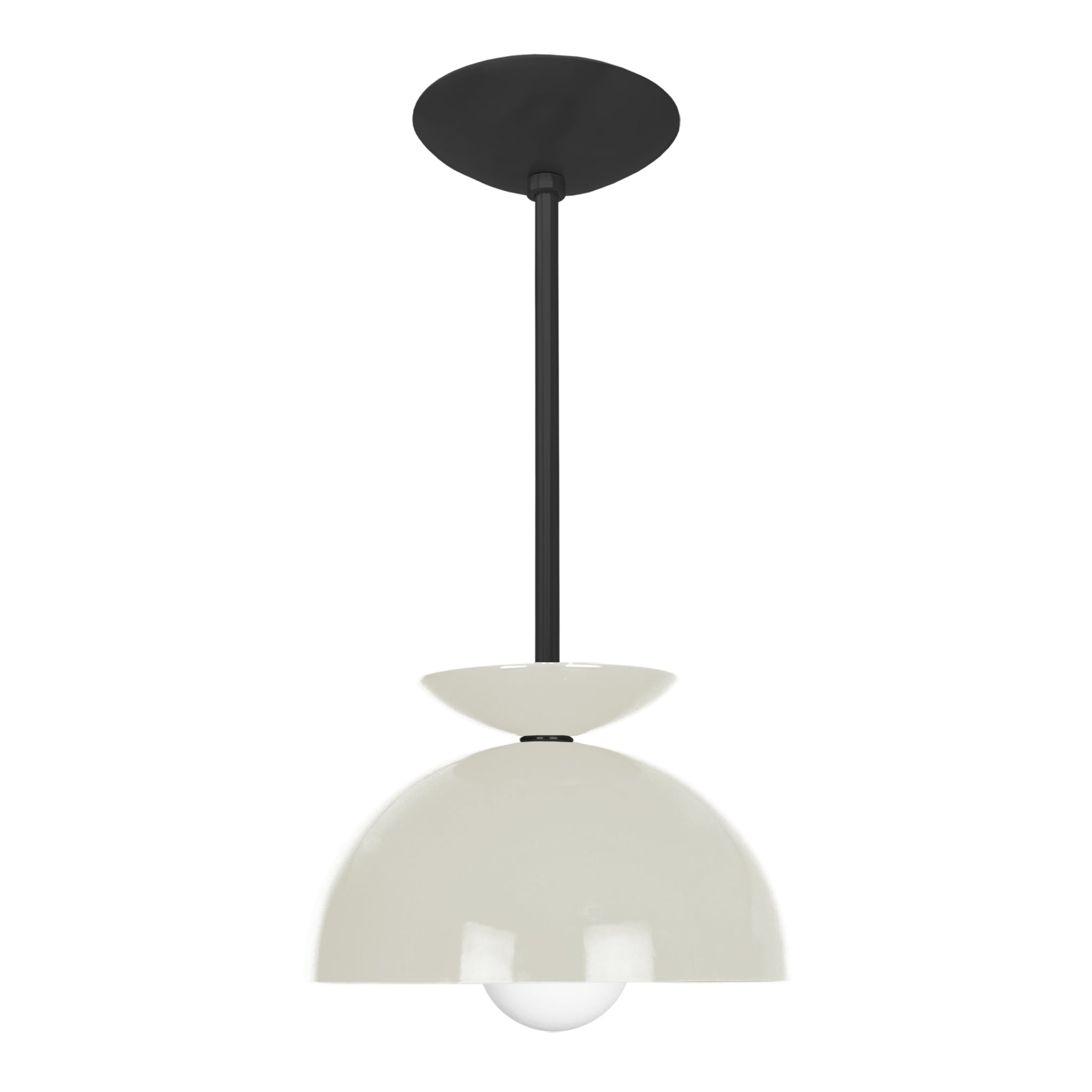 Black and bone color Echo pendant 10" Dutton Brown lighting