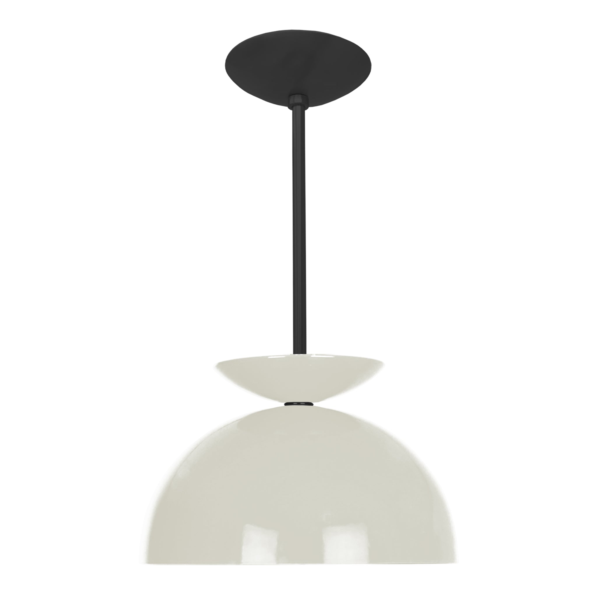 Black and bone color Echo pendant 12" Dutton Brown lighting