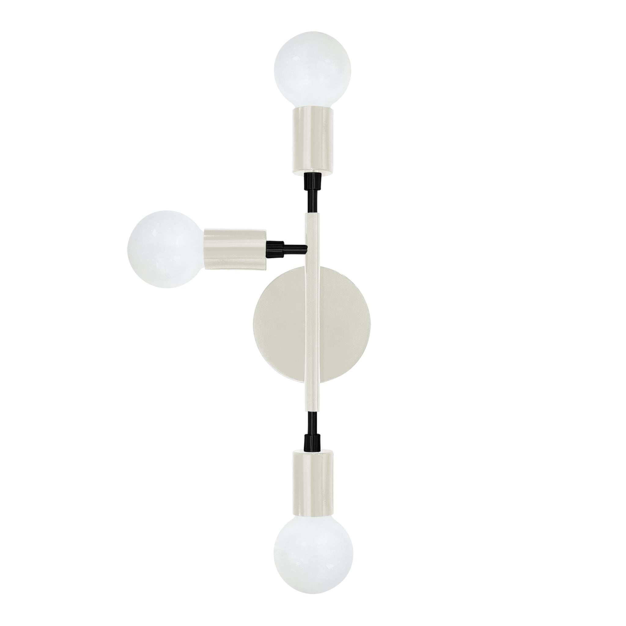 Black and bone color Elite sconce left Dutton Brown lighting