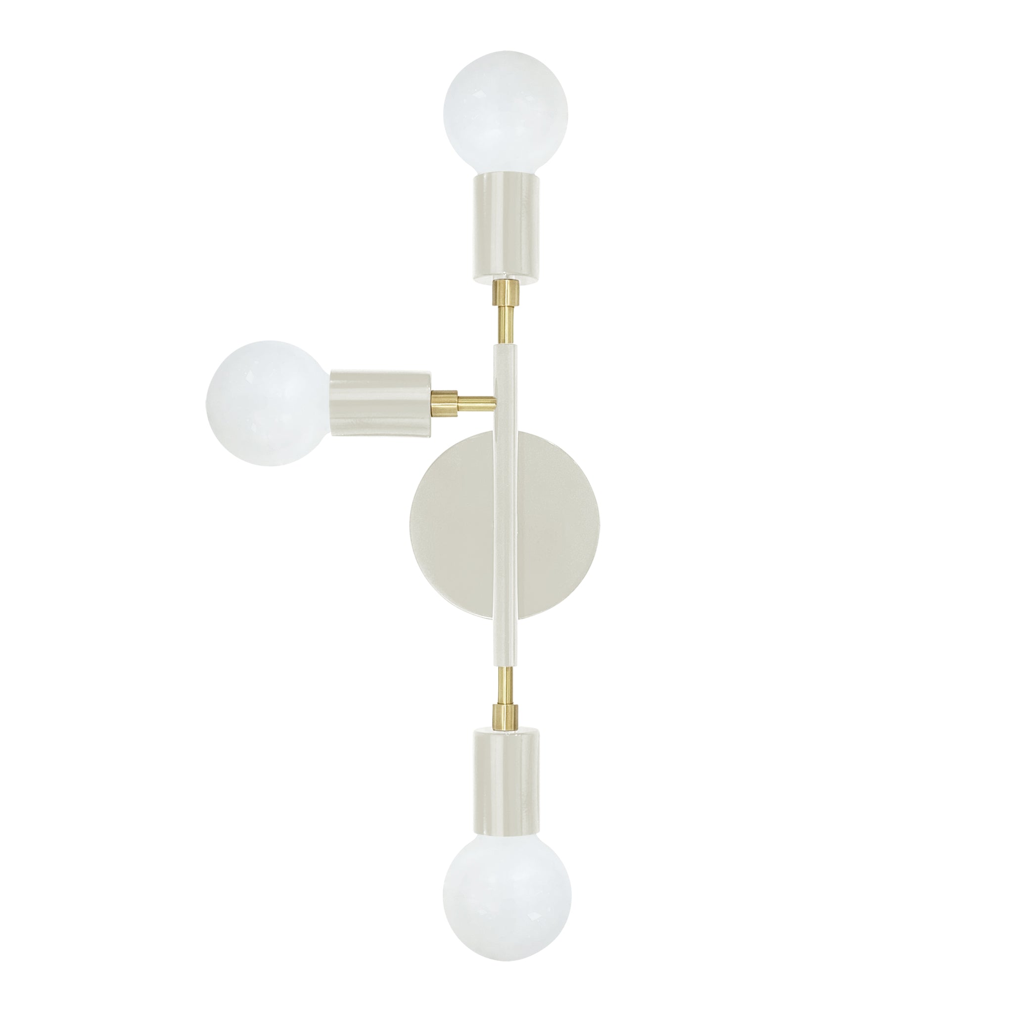Brass and bone color Elite sconce left Dutton Brown lighting