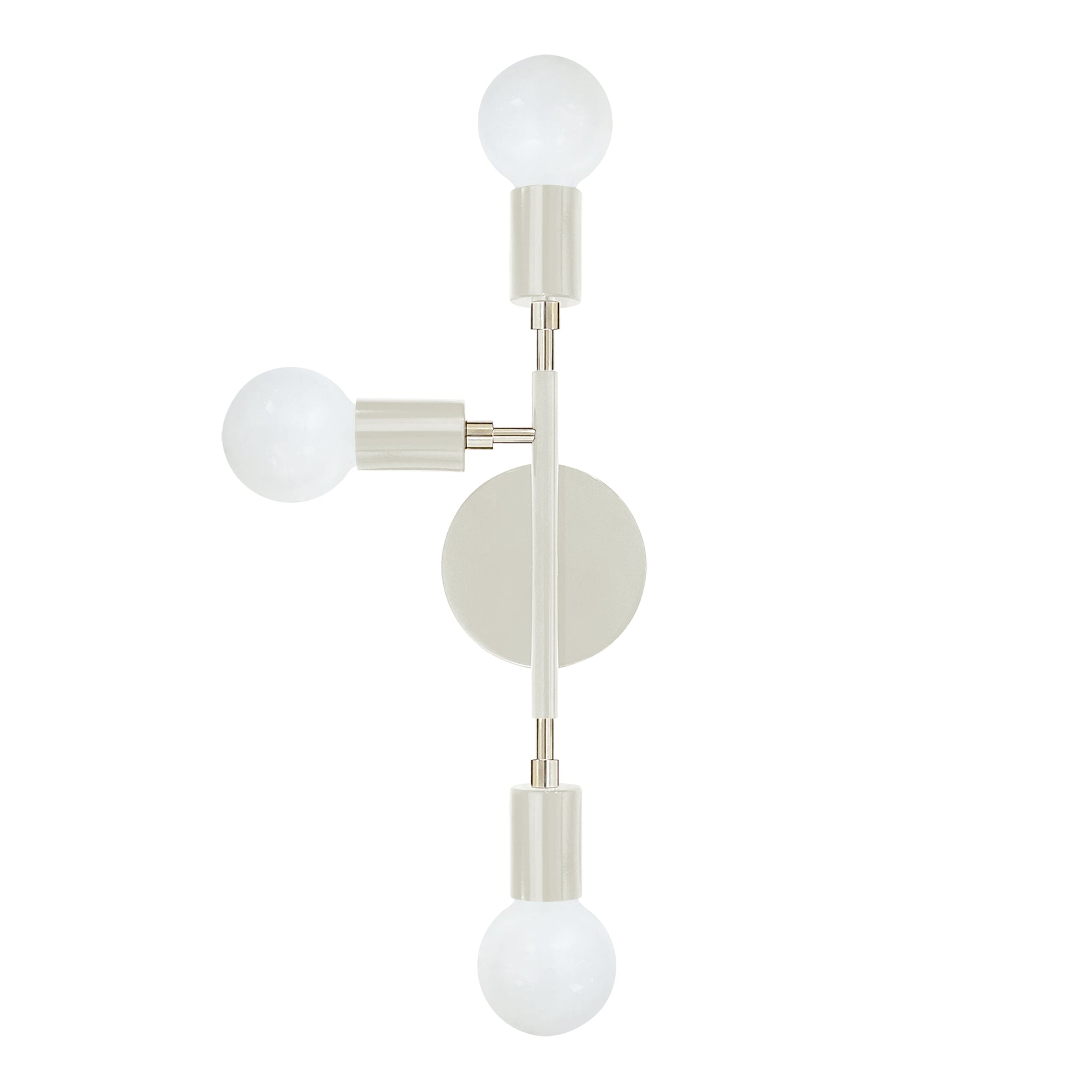 Nickel and bone color Elite sconce left Dutton Brown lighting