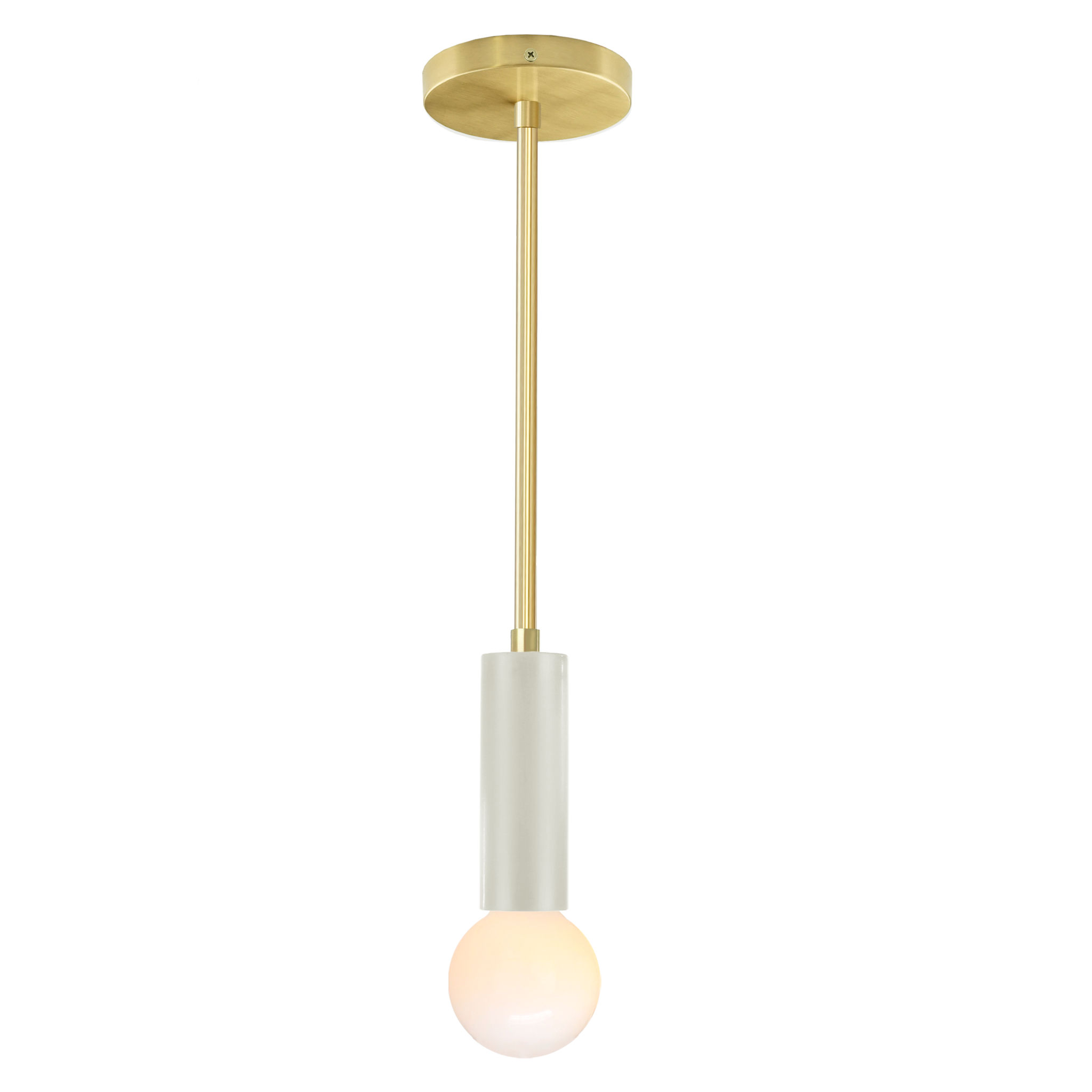 Brass and bone color Eureka pendant Dutton Brown lighting
