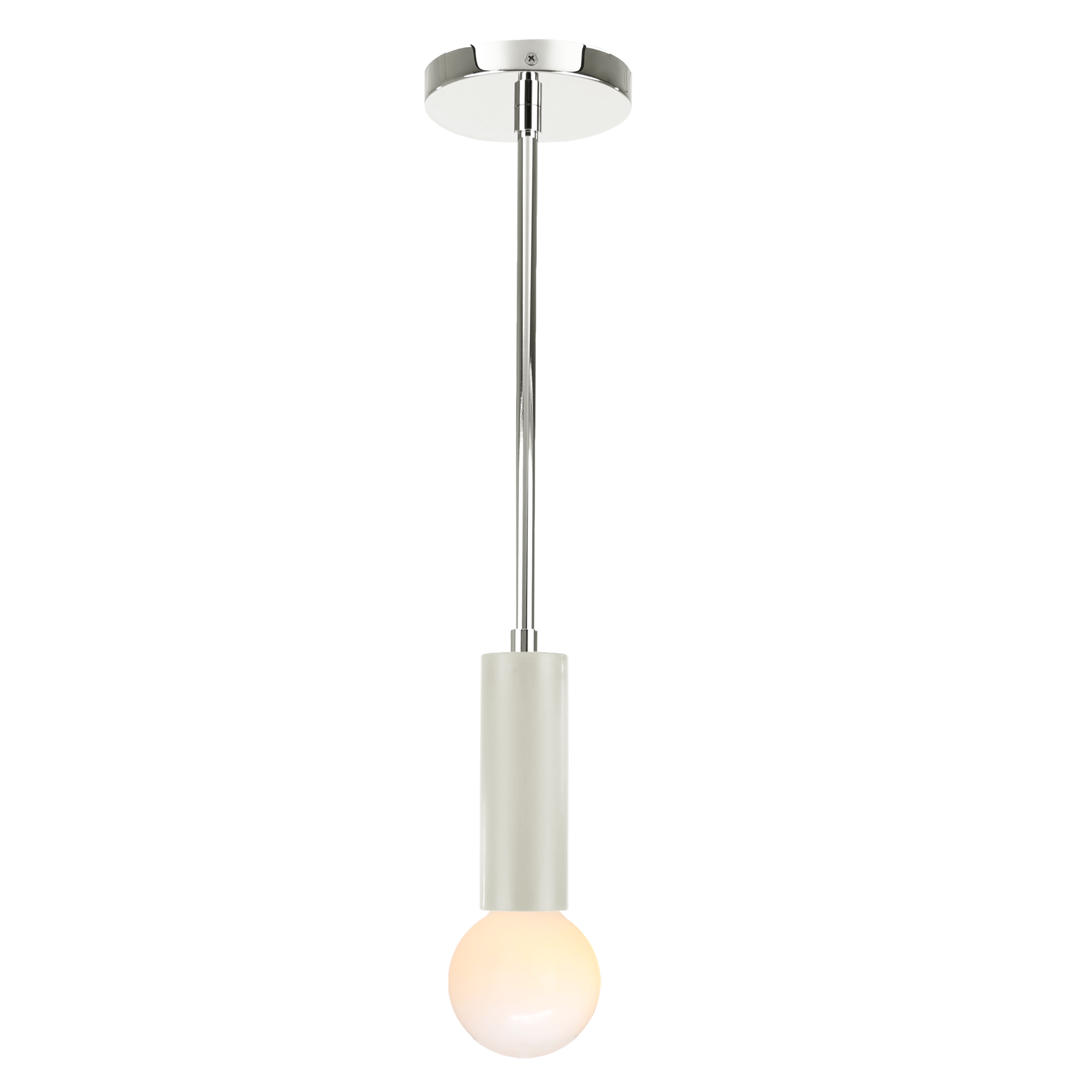Nickel and bone color Eureka pendant Dutton Brown lighting