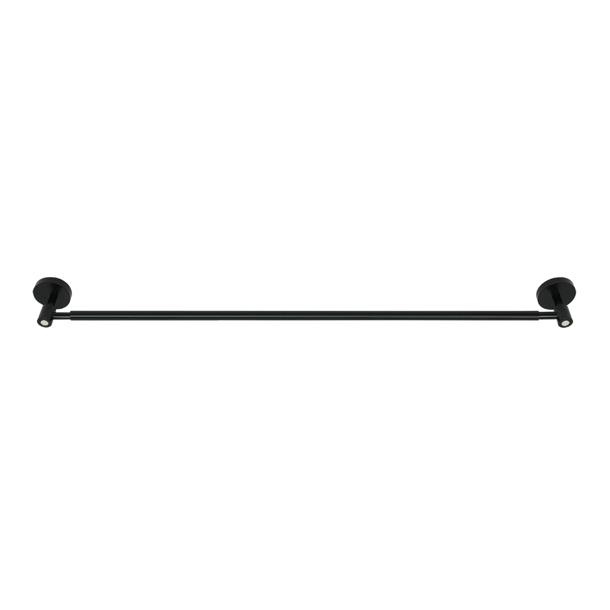 Black and bone color Head towel bar 24" Dutton Brown hardware