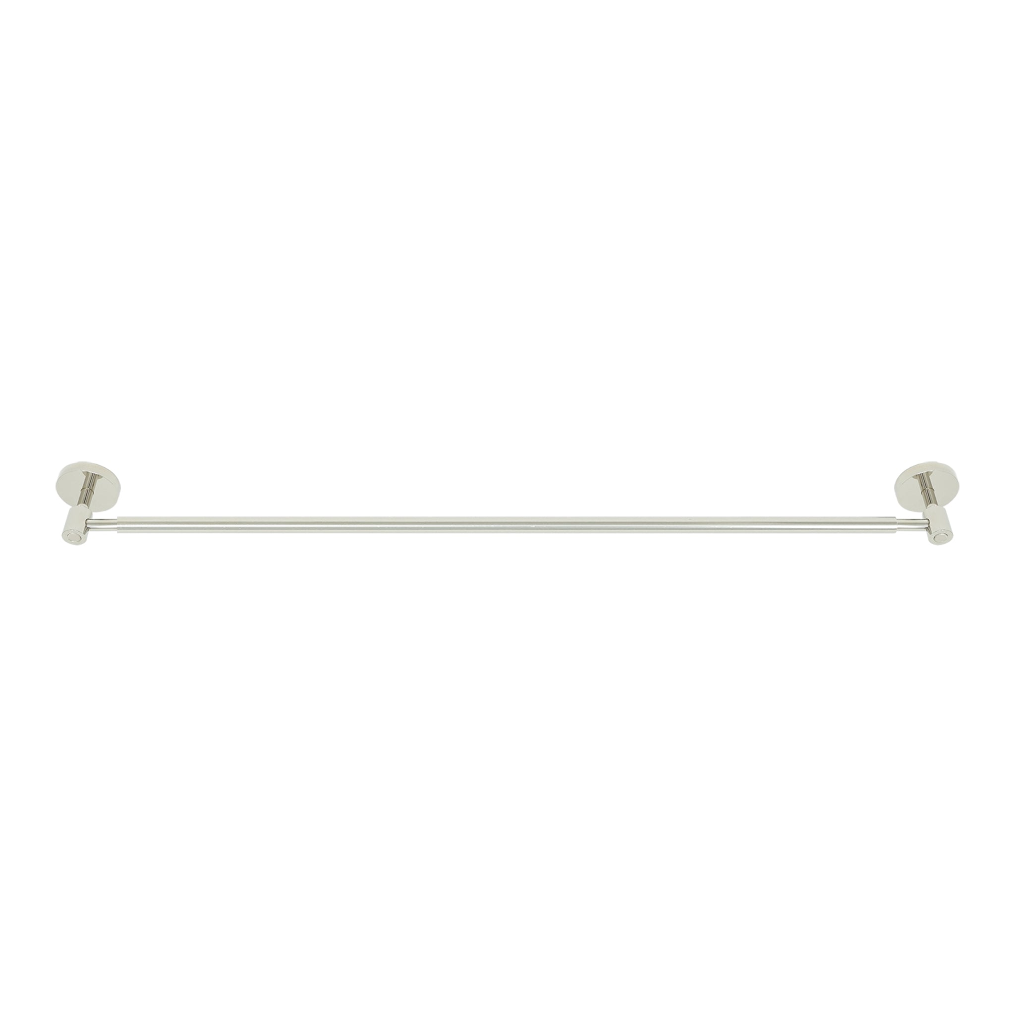 Nickel and bone color Head towel bar 24" Dutton Brown hardware