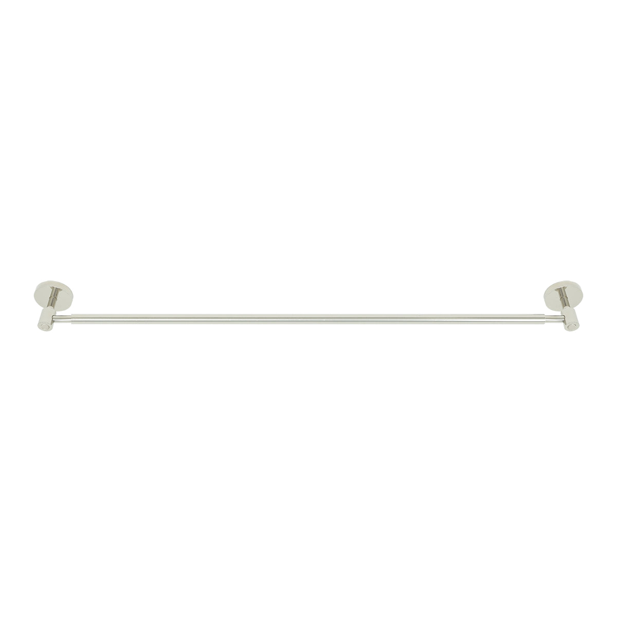 Nickel and bone color Head towel bar 24" Dutton Brown hardware