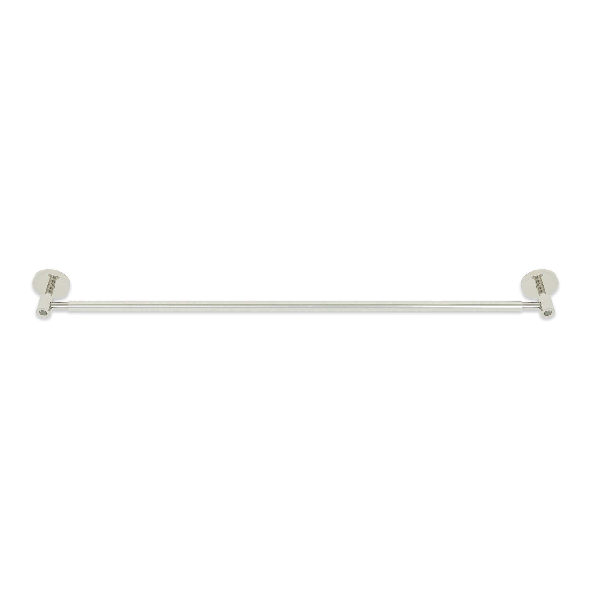 Nickel and spa color Head towel bar 24" Dutton Brown hardware