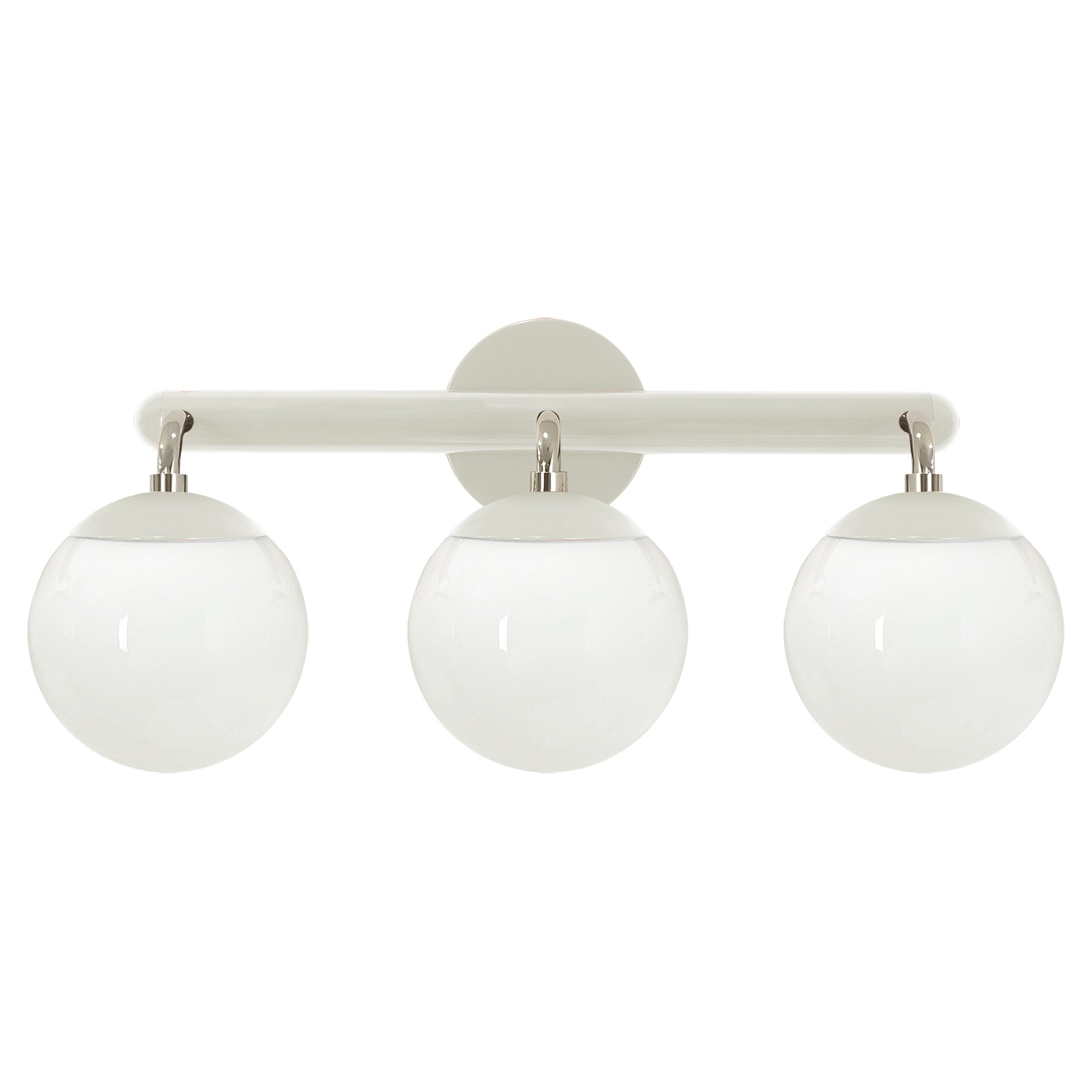 Nickel and bone color Legend 3 sconce Dutton Brown lighting
