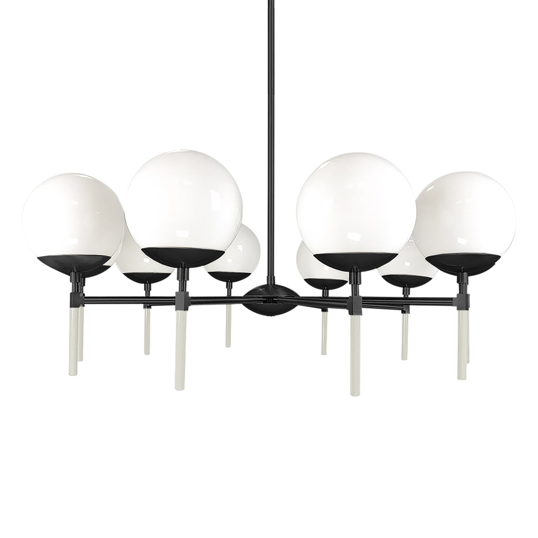 Black and bone color Lolli chandelier 36" Dutton Brown lighting