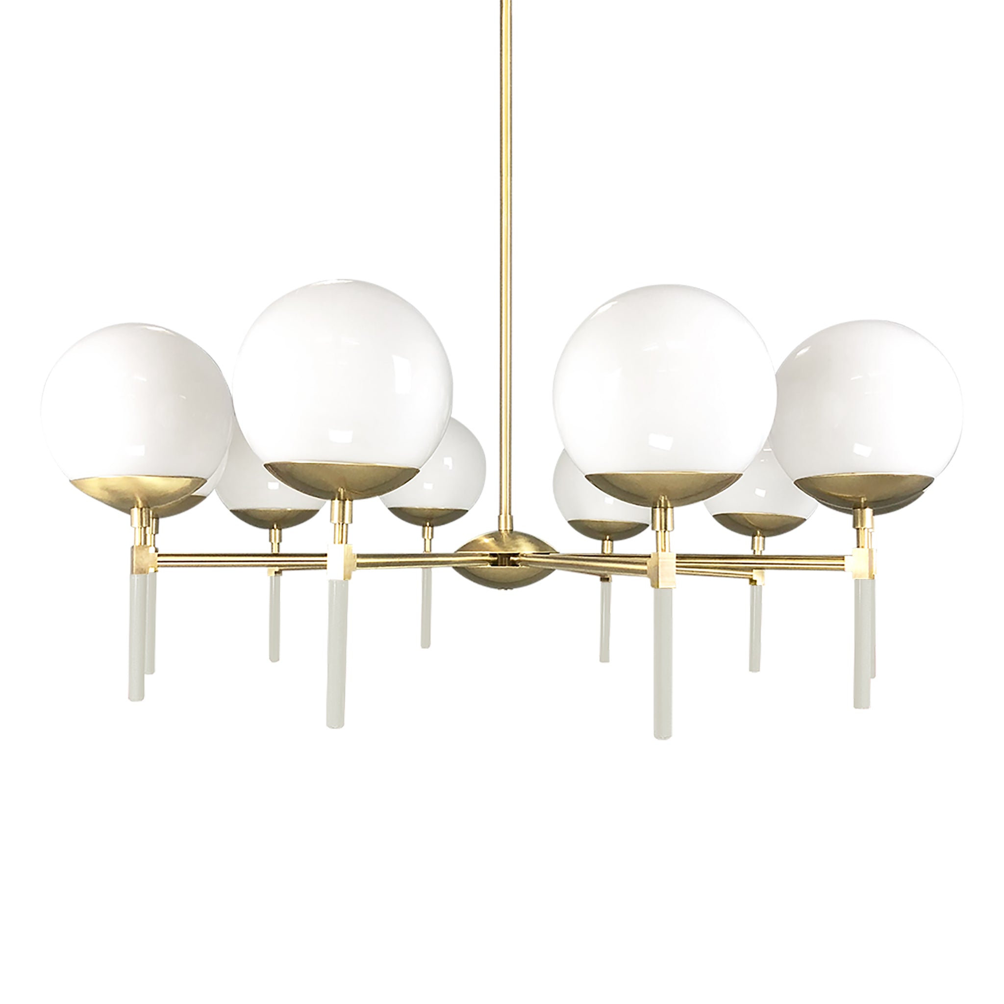 Brass and bone color Lolli chandelier 36" Dutton Brown lighting