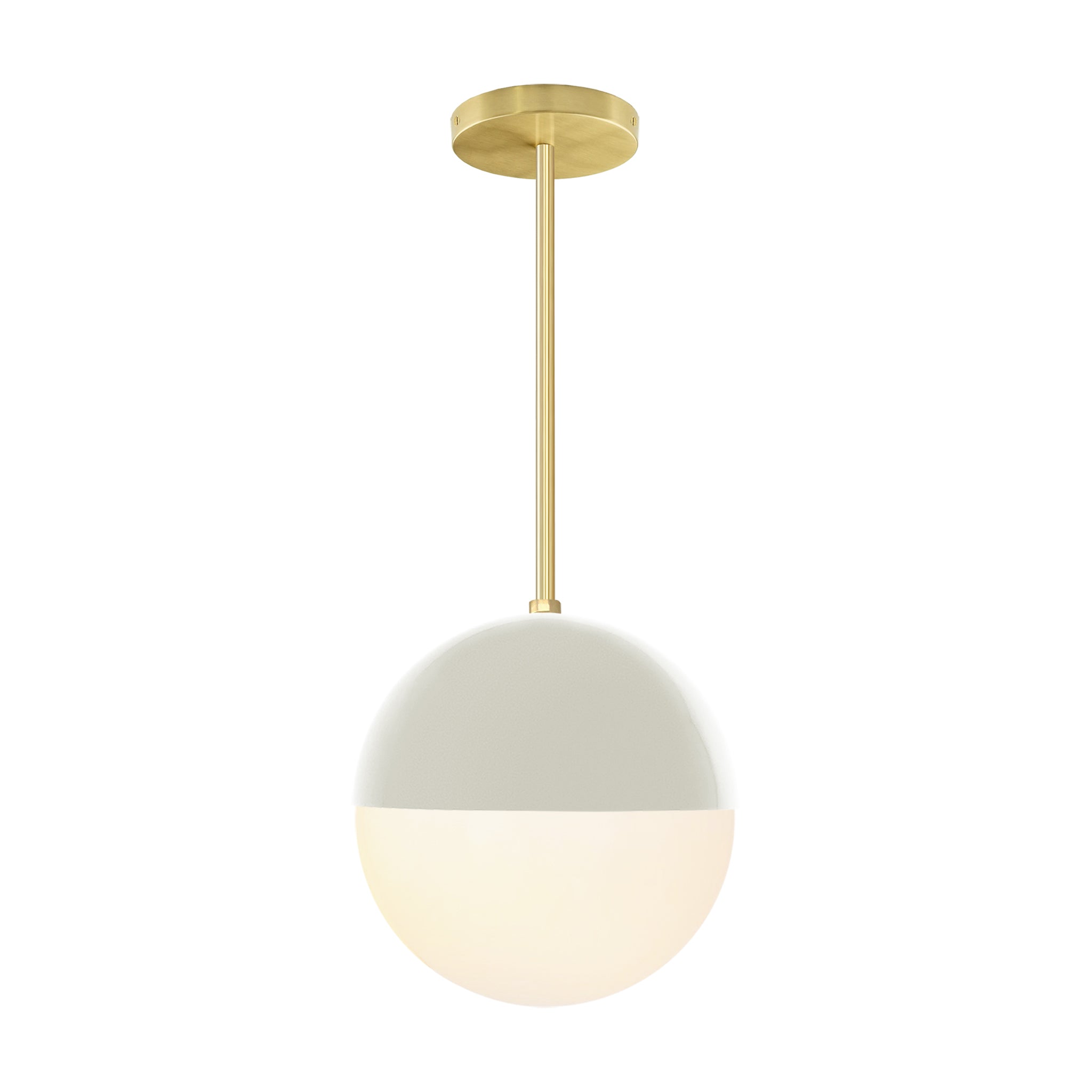 Brass and bone color Lure pendant 10" Dutton Brown lighting