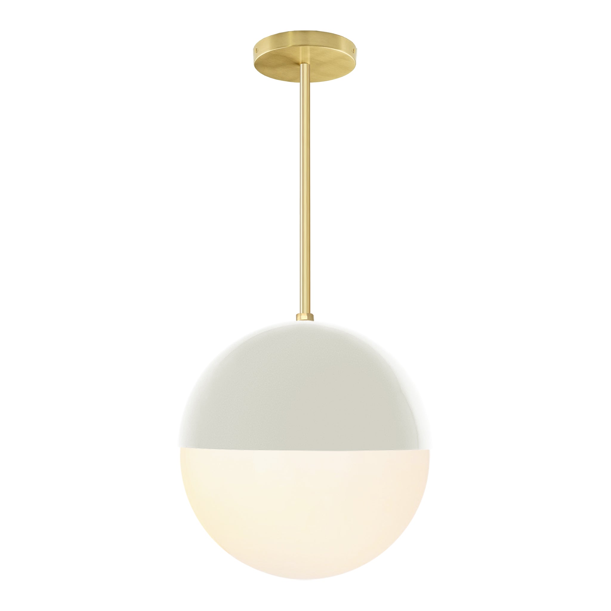 Brass and bone color Lure pendant 12" Dutton Brown lighting