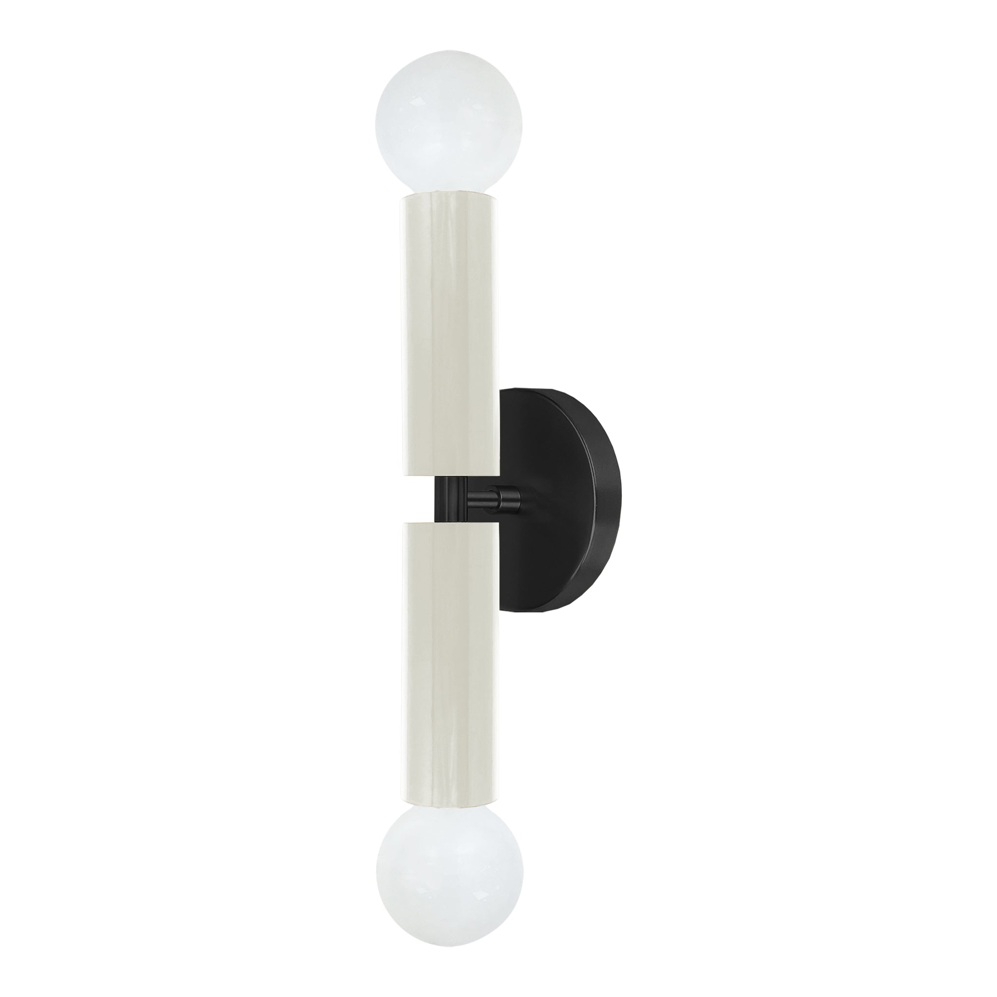 Black and bone color Monarch sconce Dutton Brown lighting